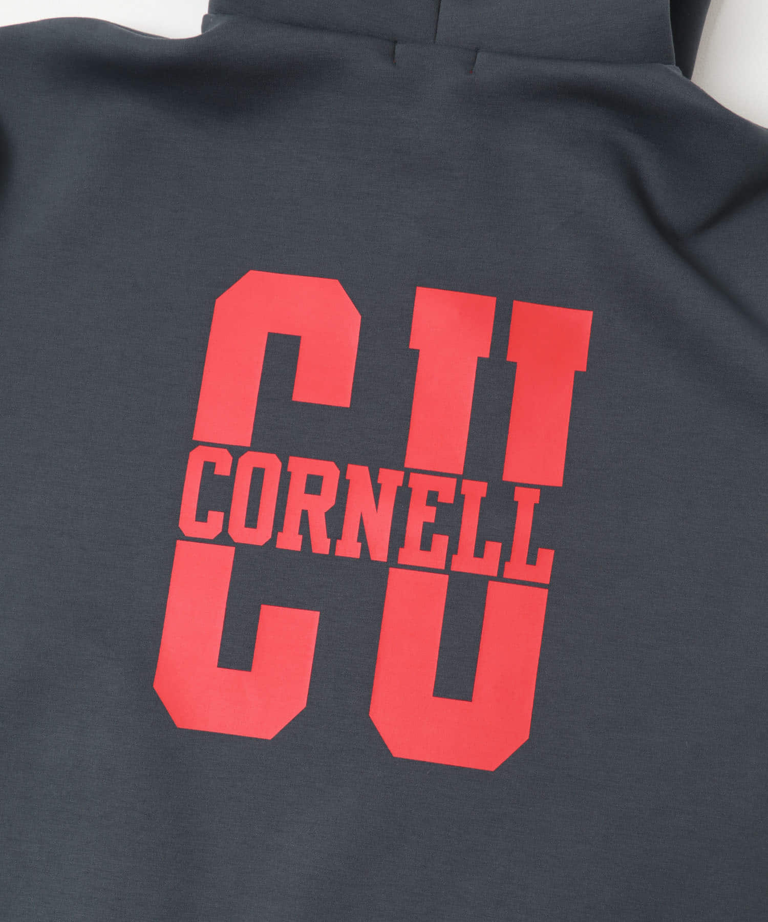 カレッジプリントダンボールパーカー チャコール M