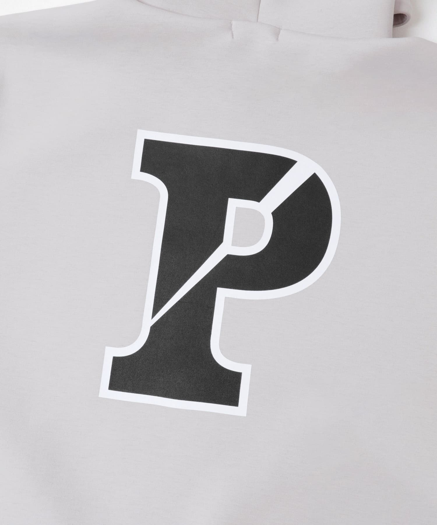 カレッジプリントダンボールパーカー アイスグレー M