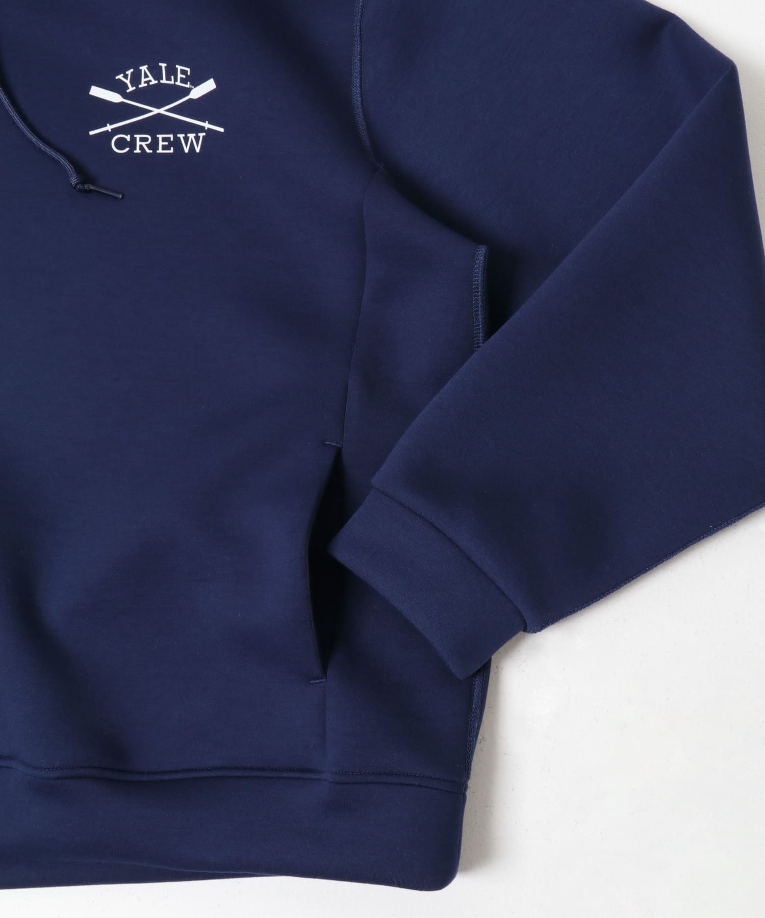 カレッジプリントダンボールパーカー ネイビー M