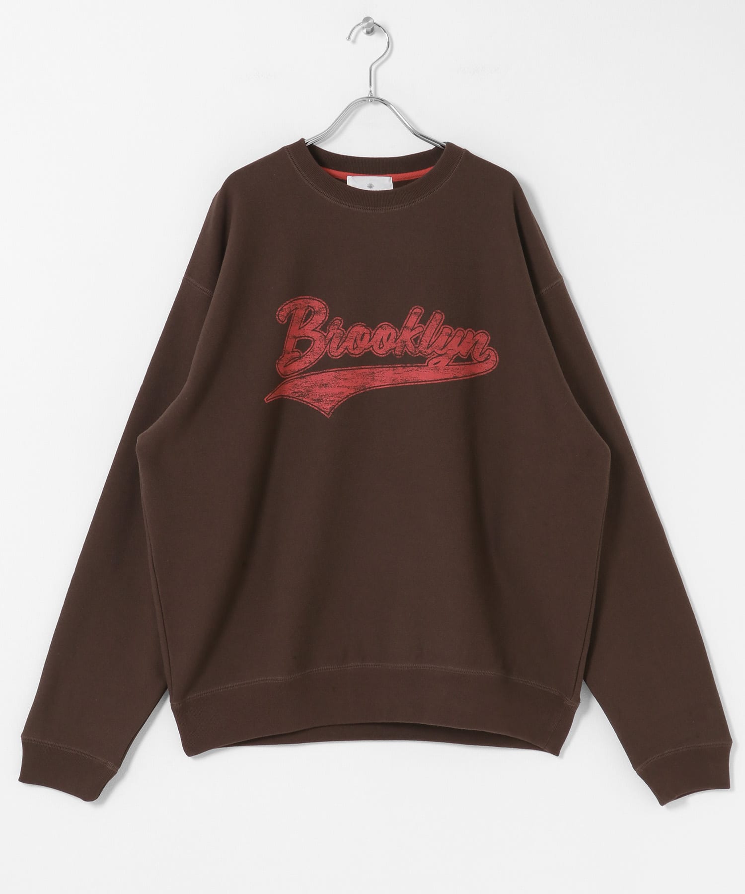 裏起毛プリントスウェットプルオーバー