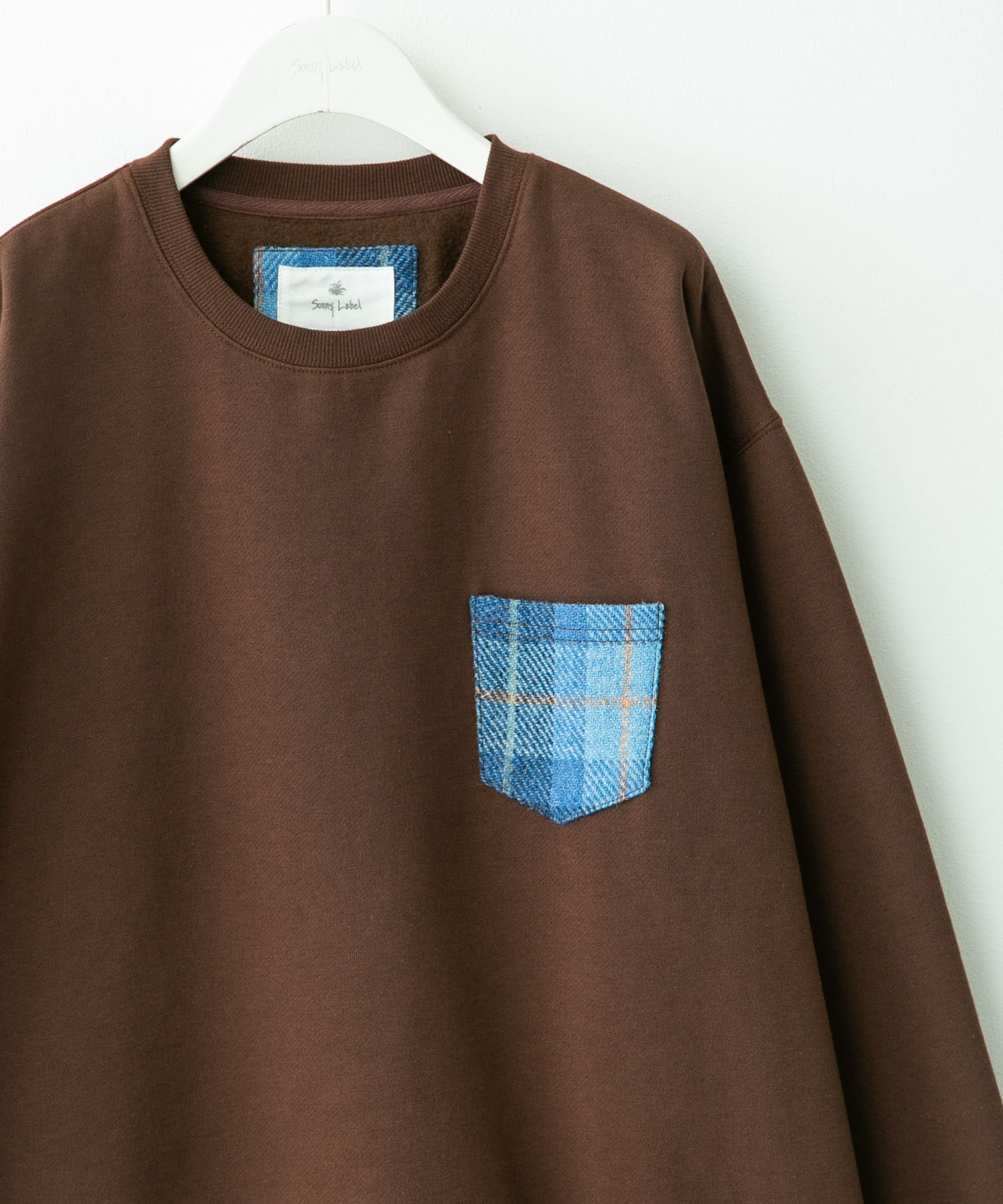 HARRIS TWEEDポケットスウェットプルオーバー
