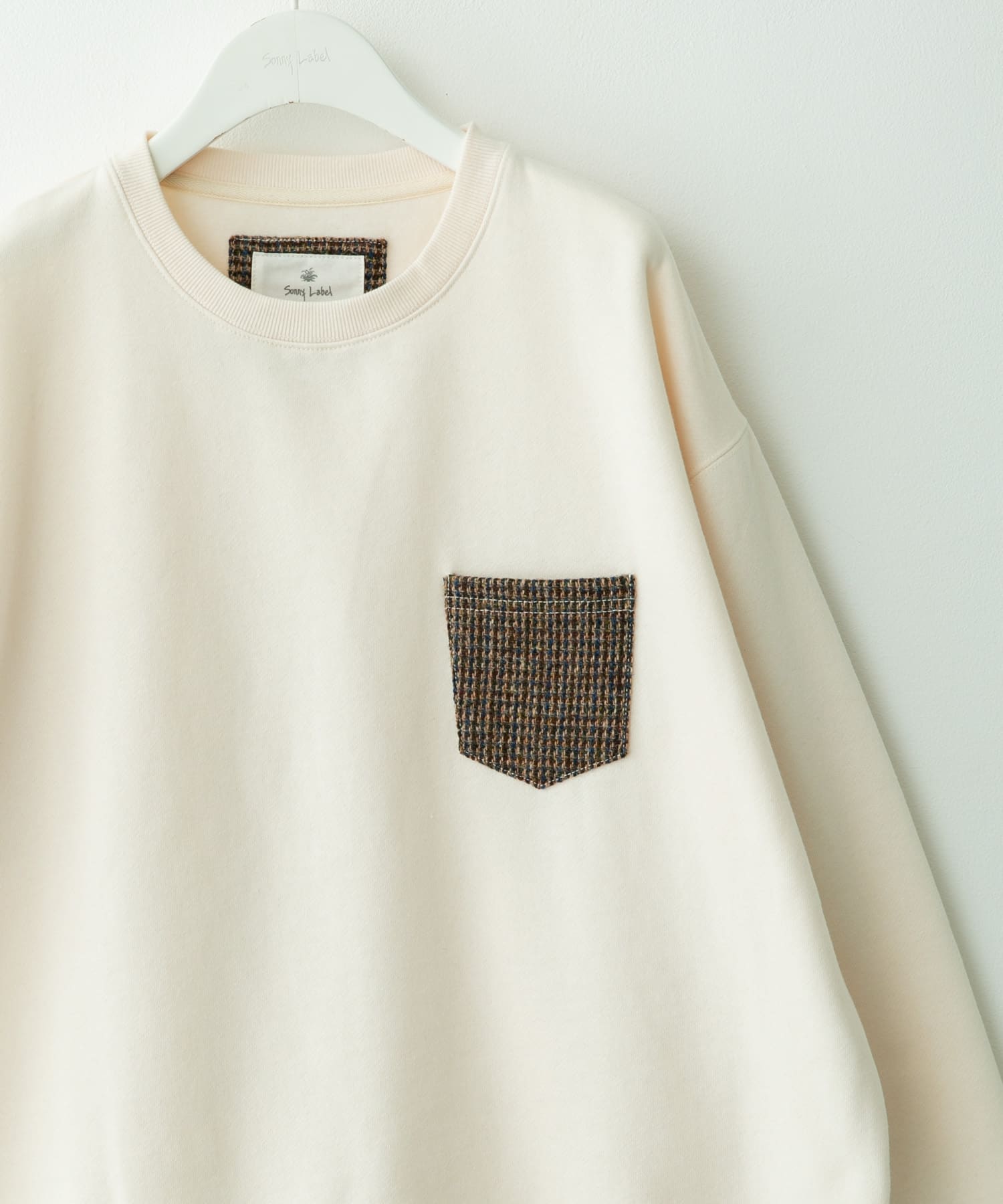 HARRIS TWEEDポケットスウェットプルオーバー