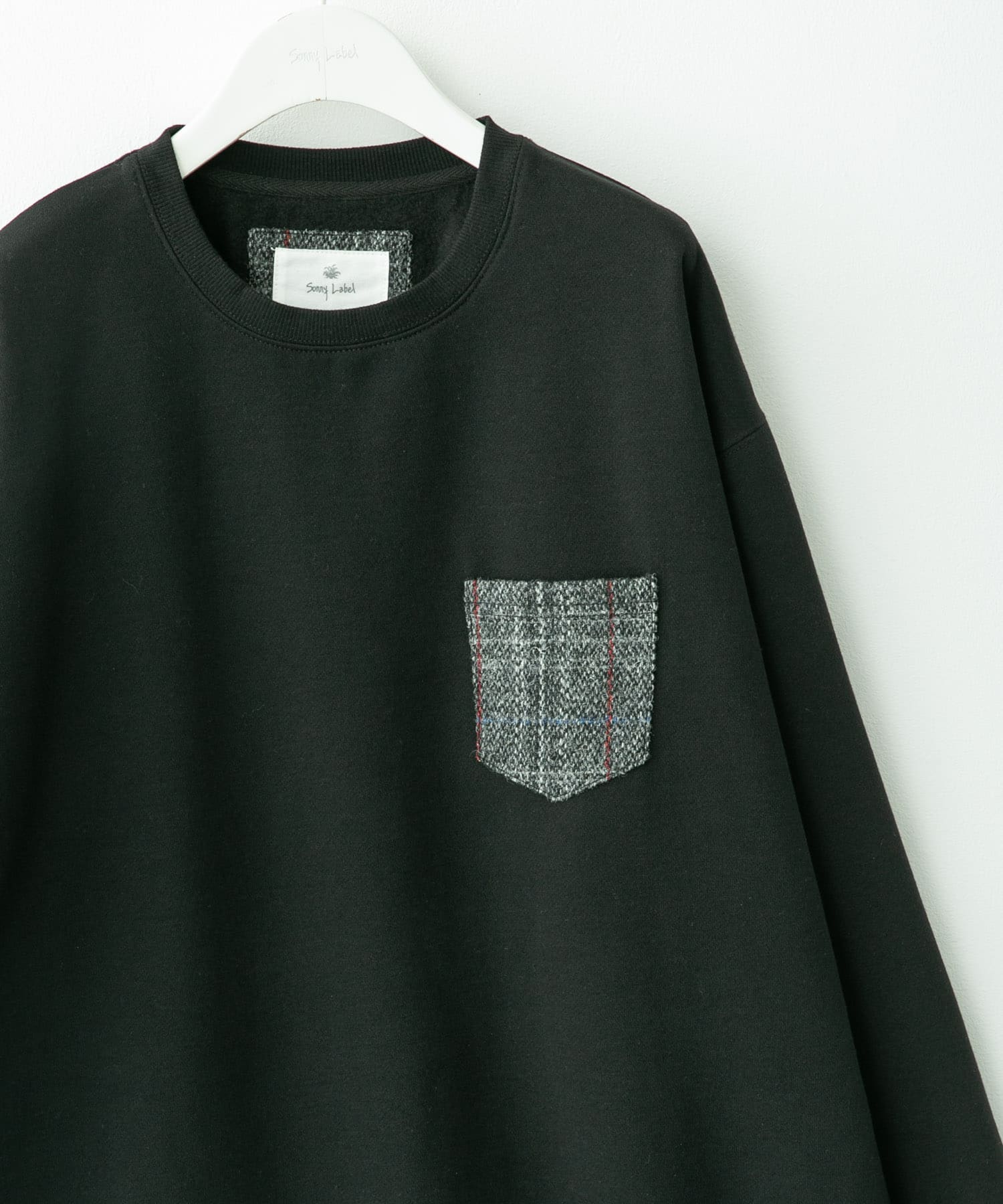 HARRIS TWEEDポケットスウェットプルオーバー