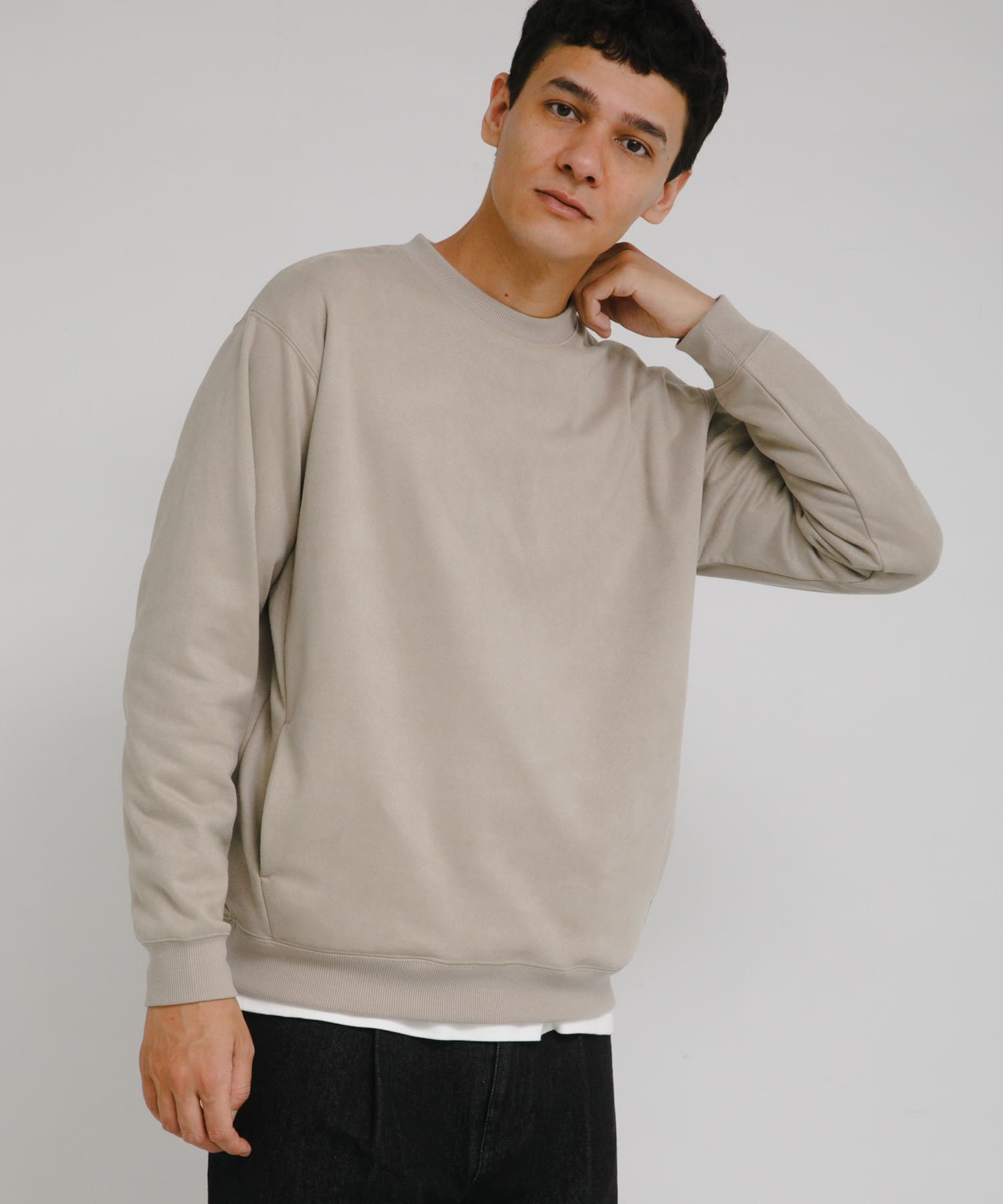 ポンチポケット付ロングスリーブTシャツ(M ホワイト): トップス｜URBAN