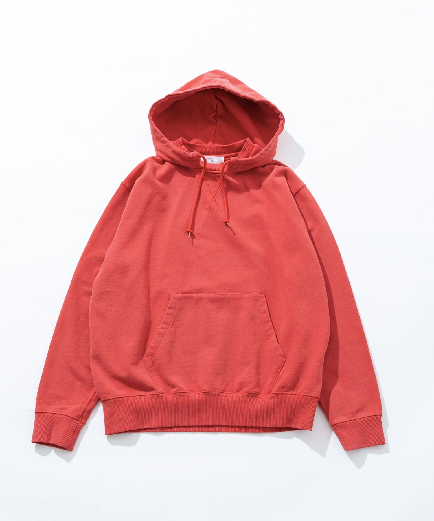 ヴィンテージライク後付フードパーカー レッド M