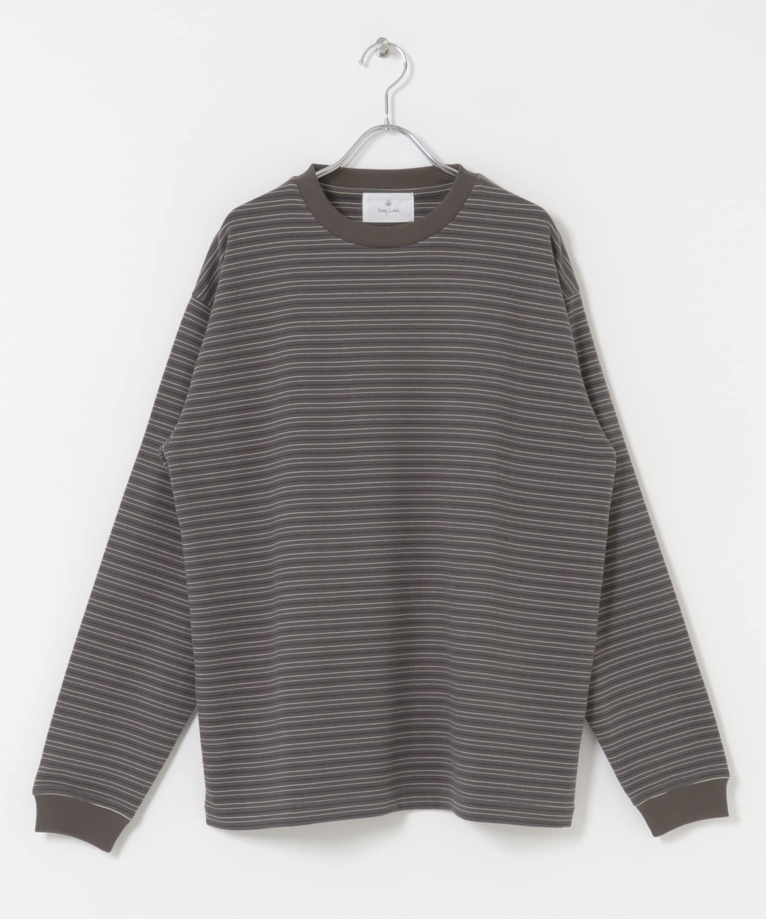 ふわもちストレッチロングスリーブTEE ボーダー M