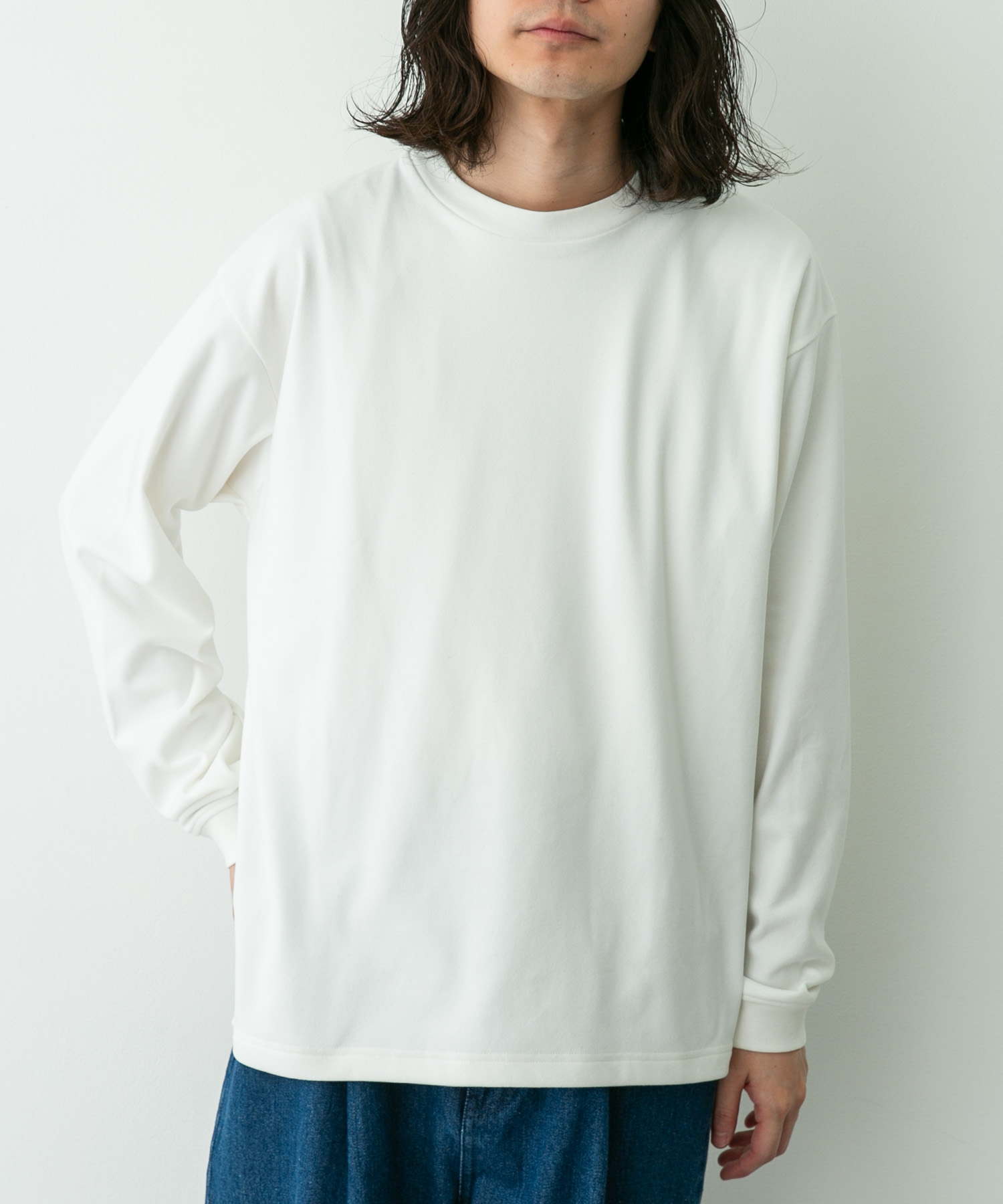 ふわもちストレッチロングスリーブTEE