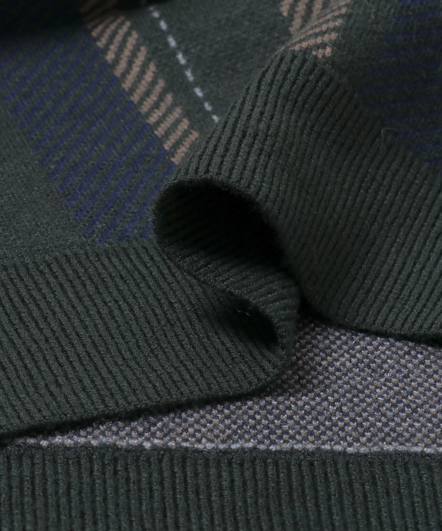 OOPS　ビッグチェックニット GREEN M