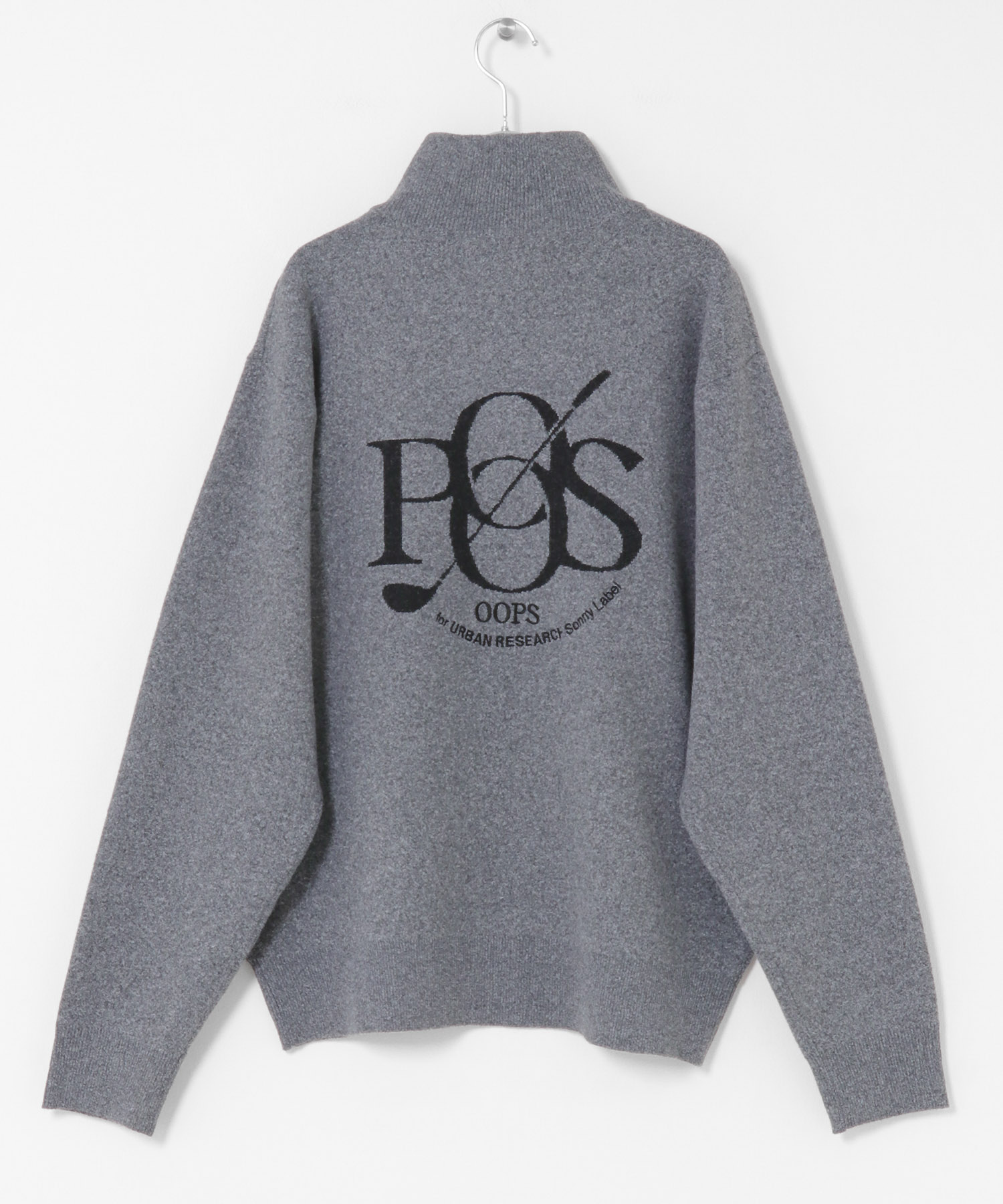 OOPS　バックBIGロゴニット GRAY M