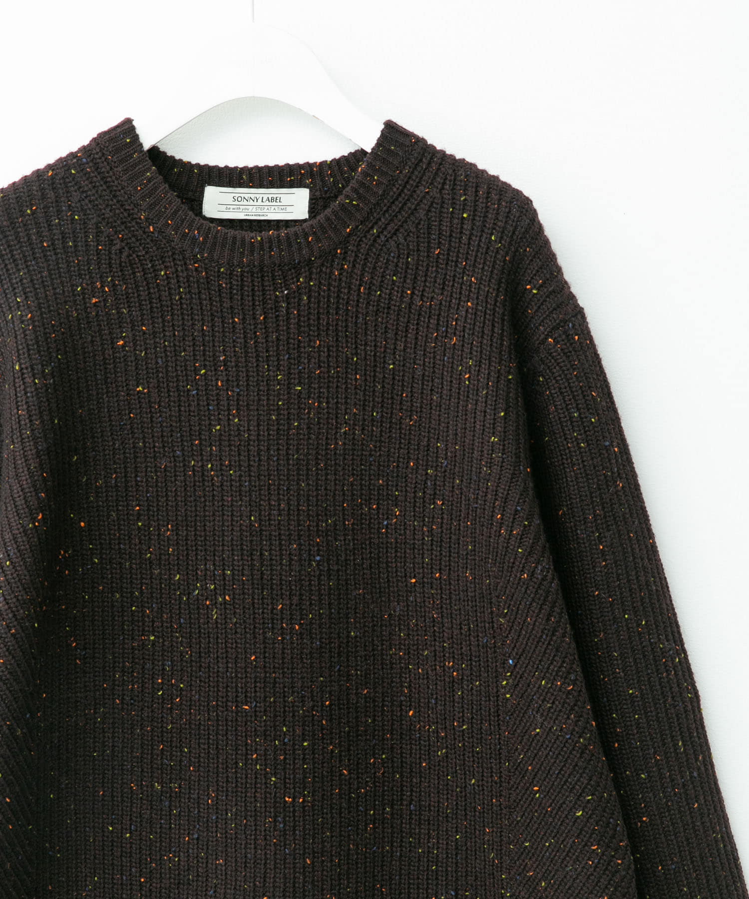 ウォッシャブルウール混クルーネックニット