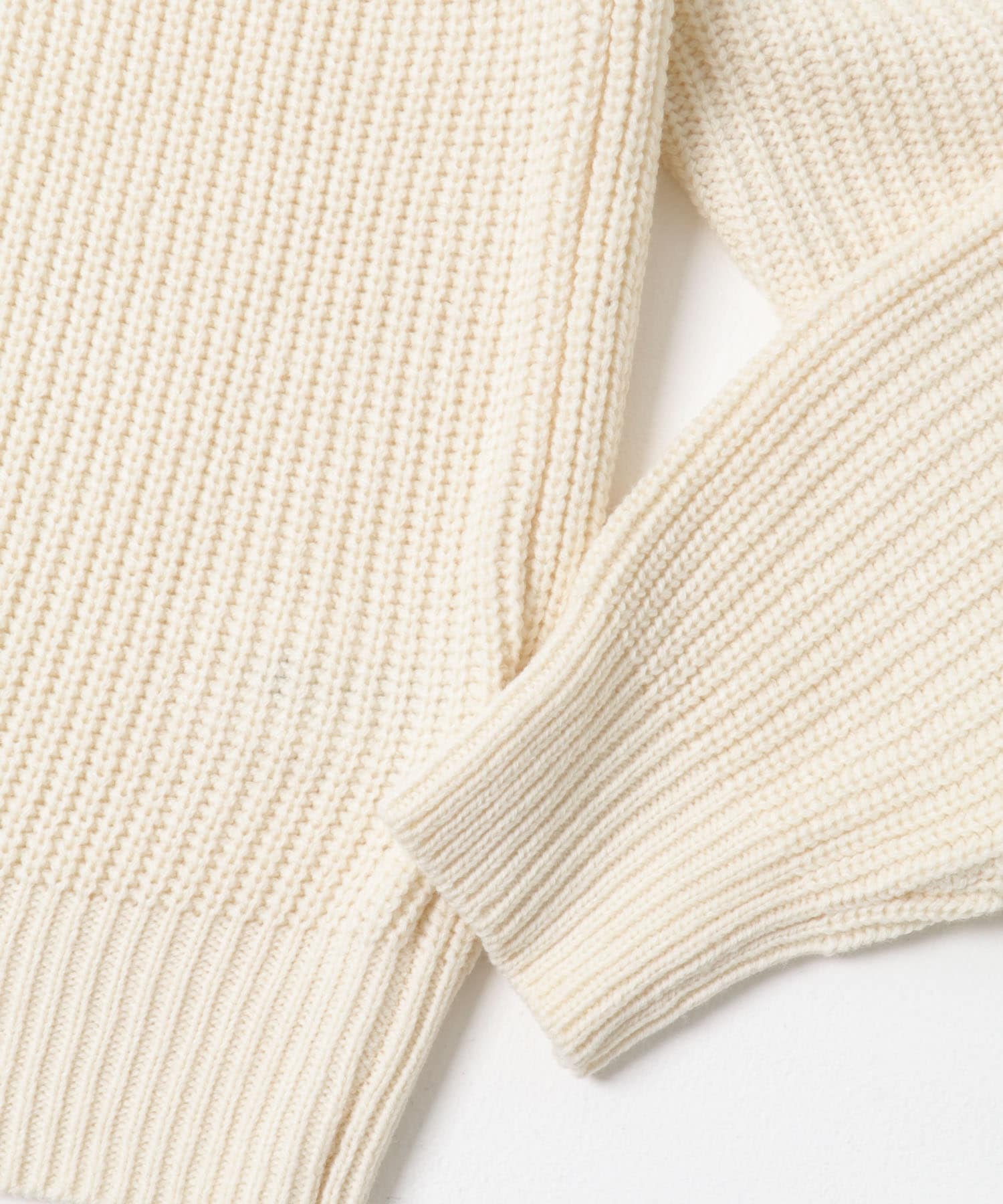 マルチサイズハーフジップニットプルオーバー オフ S