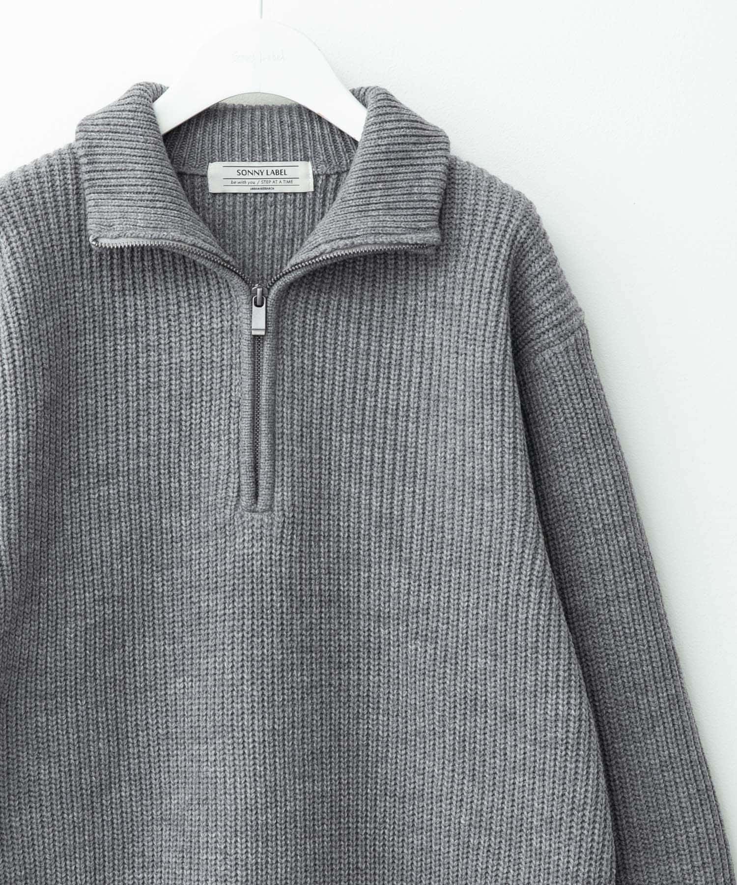 マルチサイズハーフジップニットプルオーバー