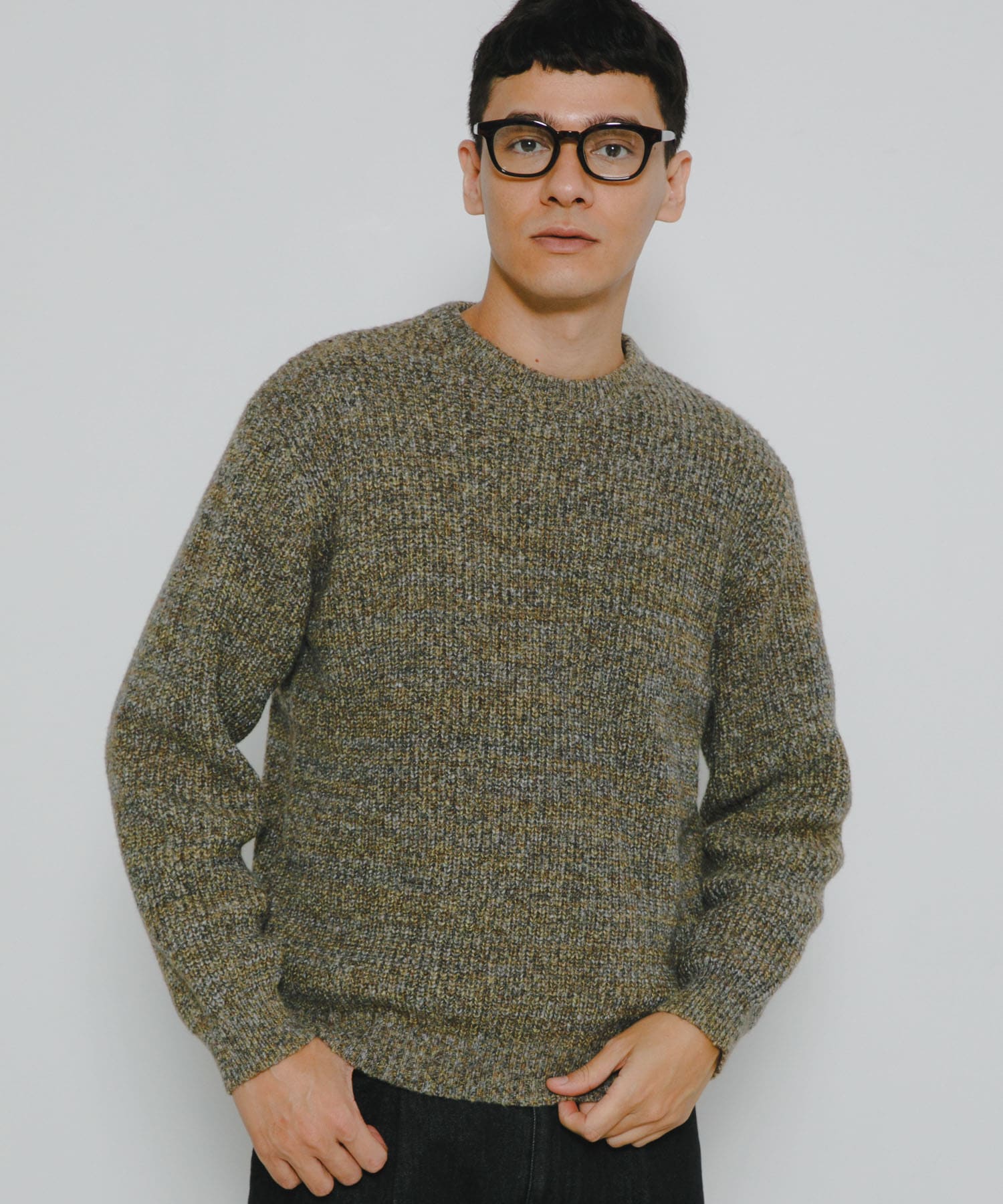 ミックスカラーニットプルオーバー