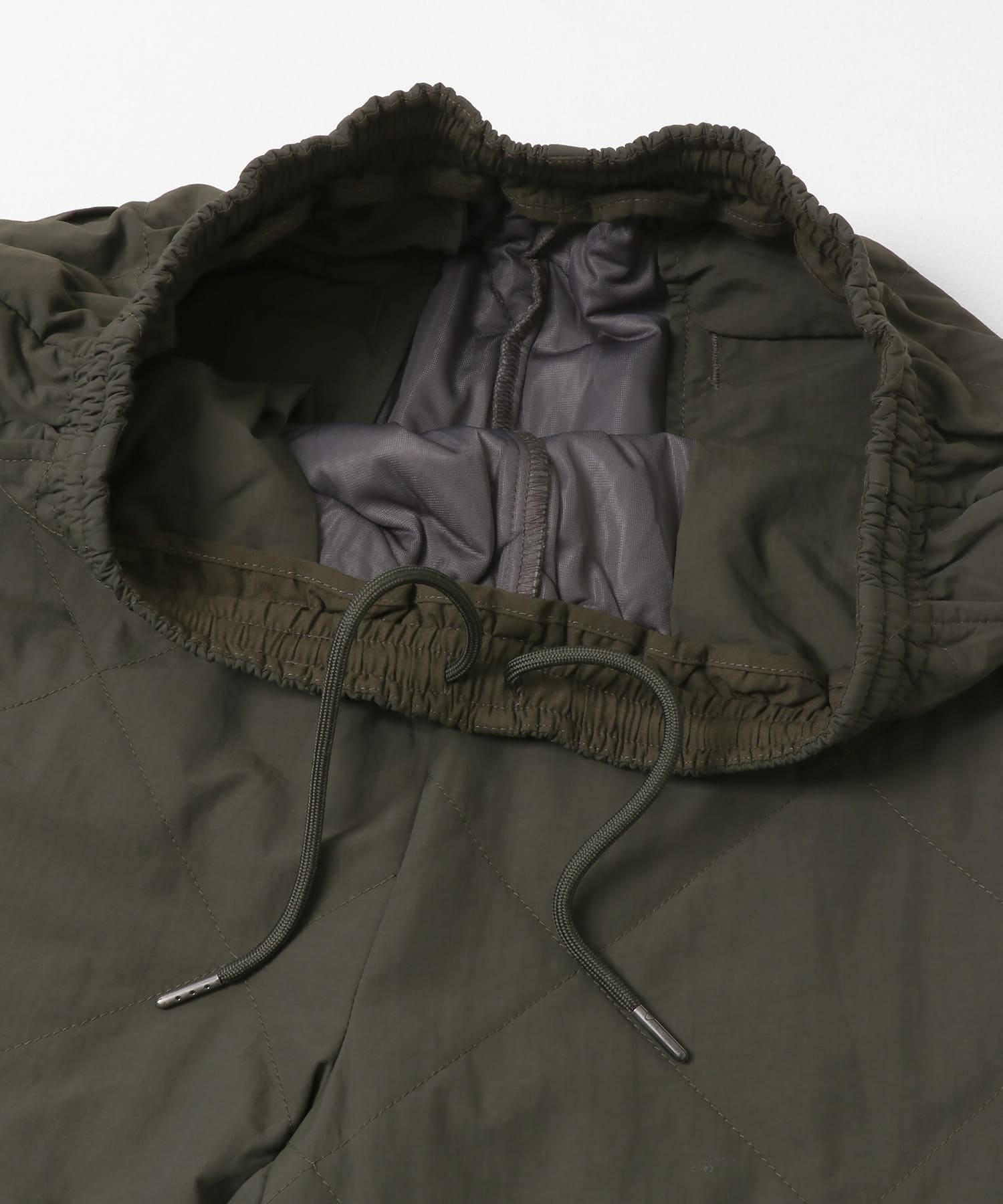 キルティング中綿イージーパンツ カーキ M