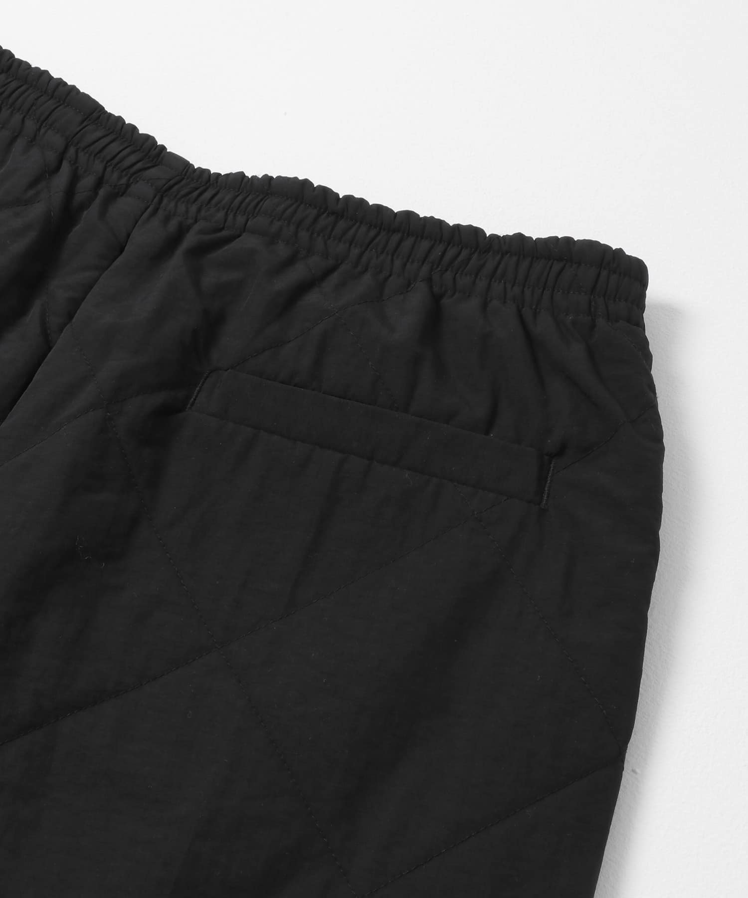 キルティング中綿イージーパンツ ブラック M