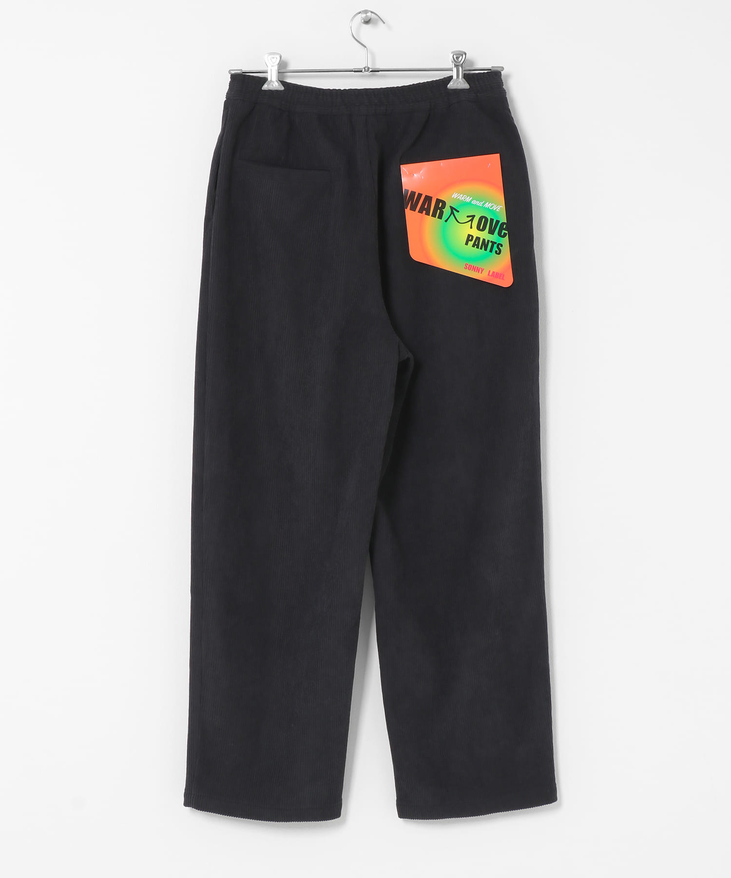 裏フリースコーデュロイワイドパンツ チャコール M