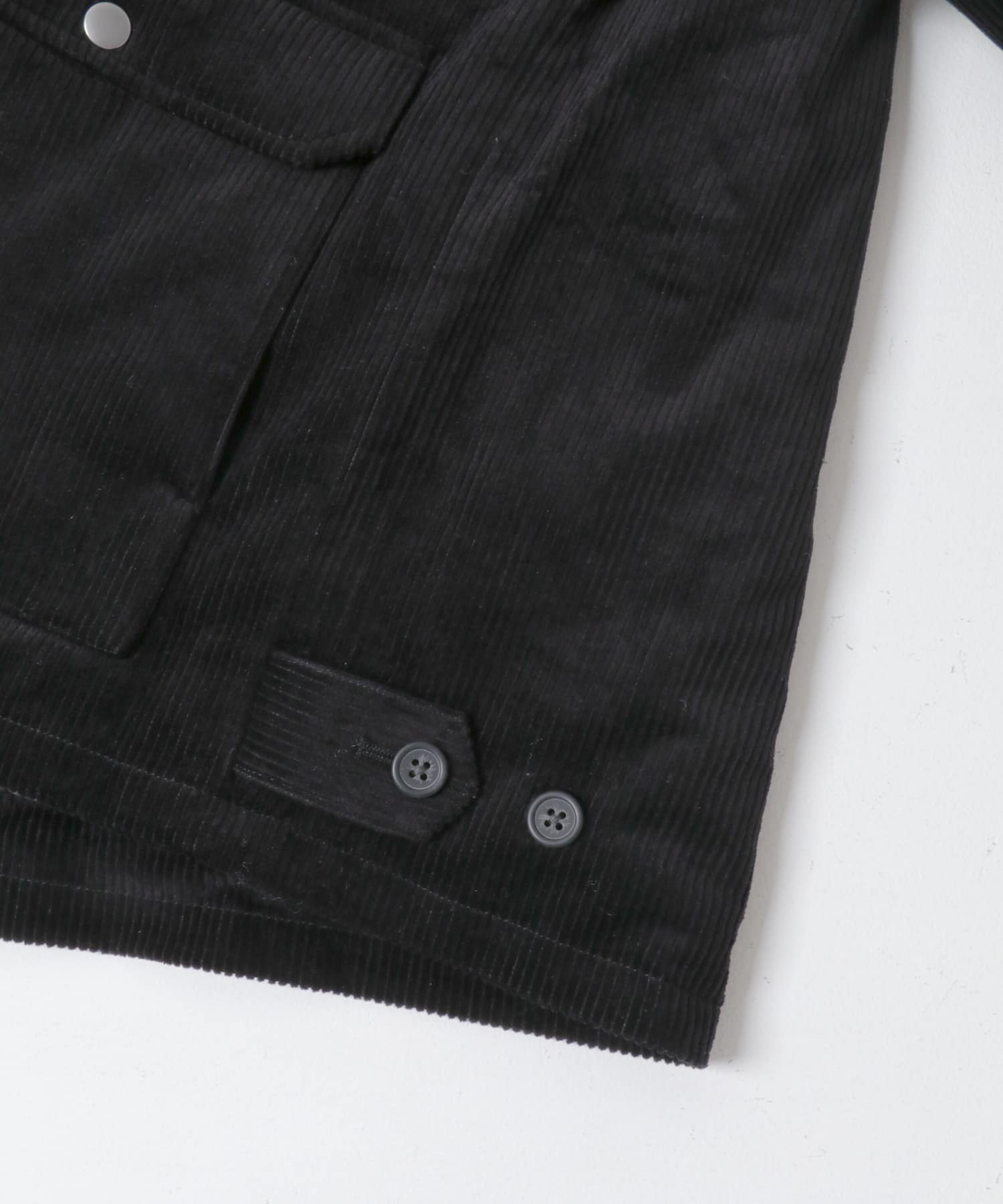 パデッドショートジップブルゾン ブラック M