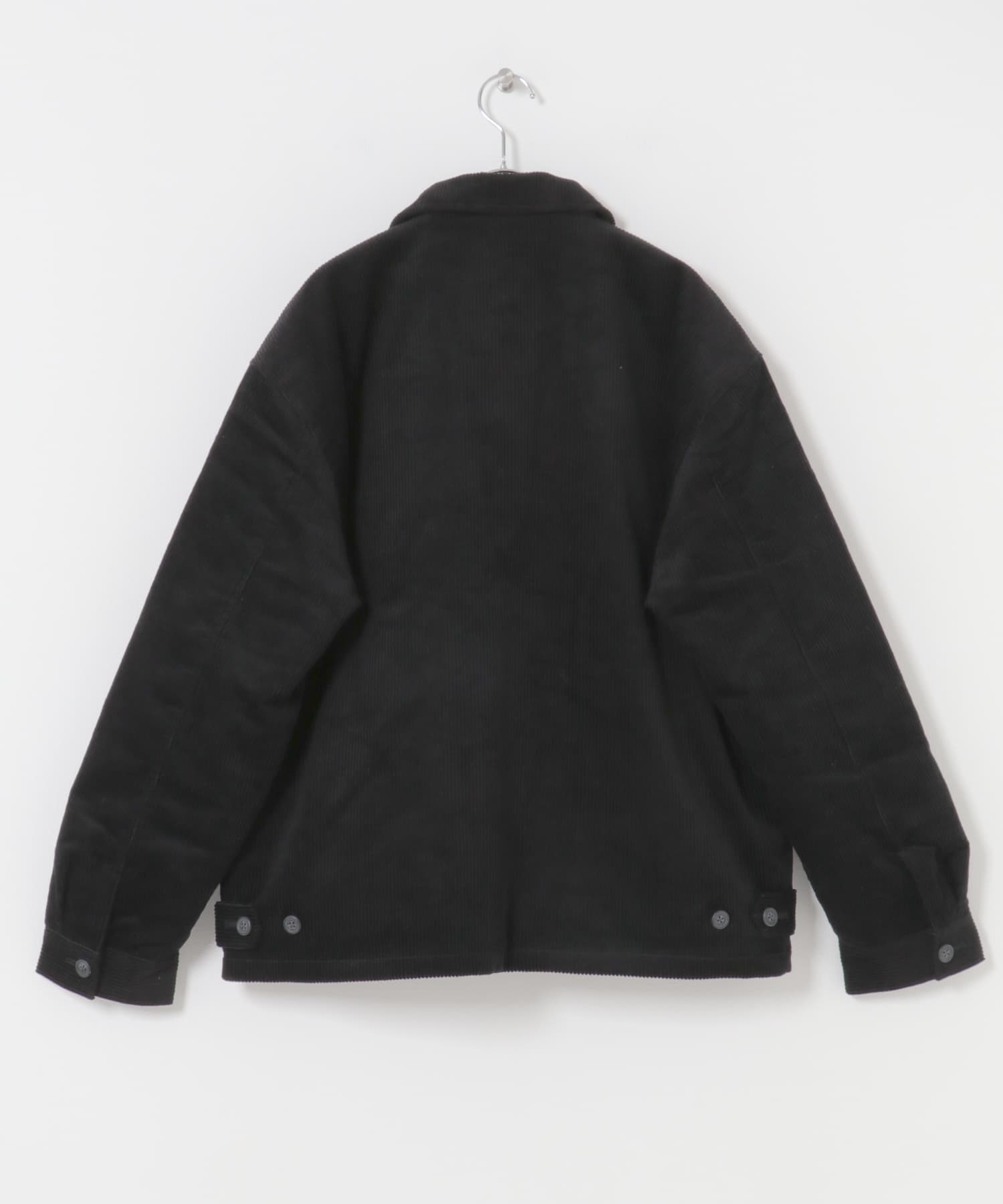 パデッドショートジップブルゾン ブラック M