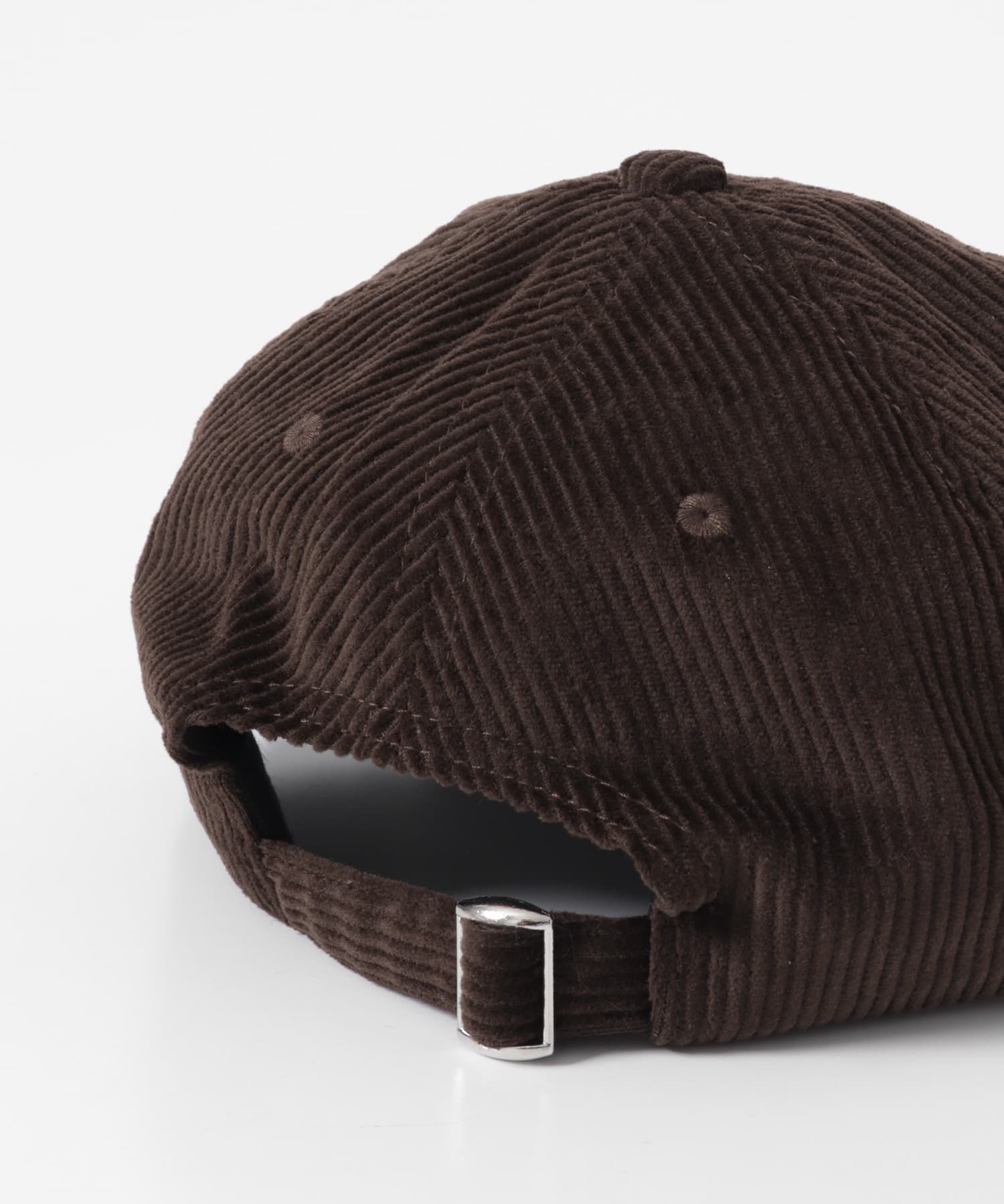 コーデュロイ刺繍キャップ ブラウン One