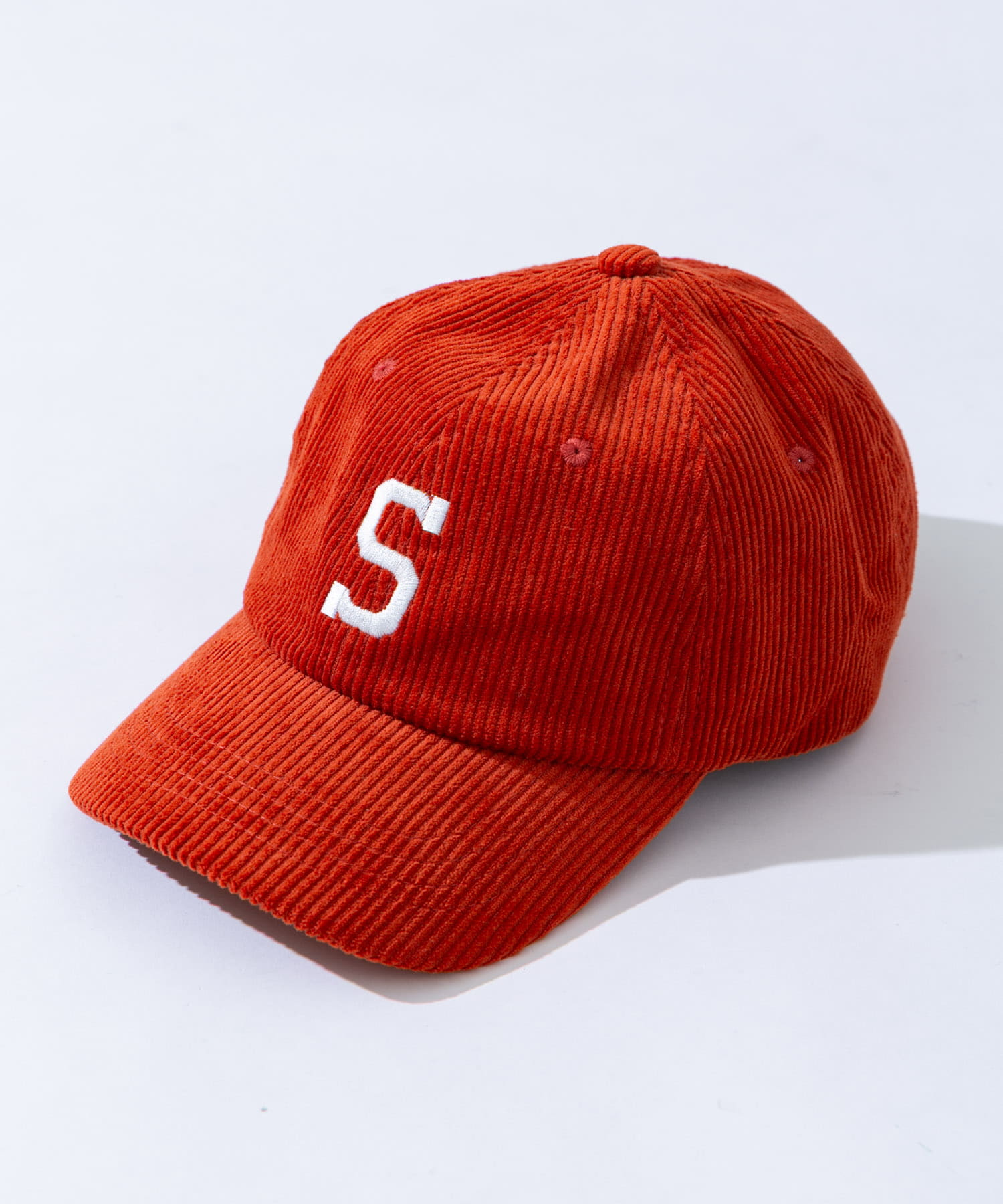 コーデュロイ刺繍キャップ