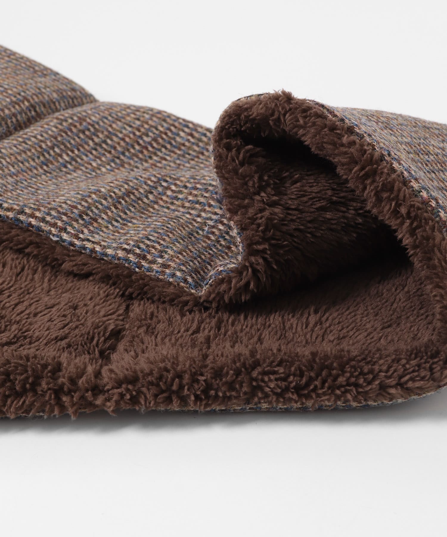 HARRIS TWEED中綿マフラー ブラウン One