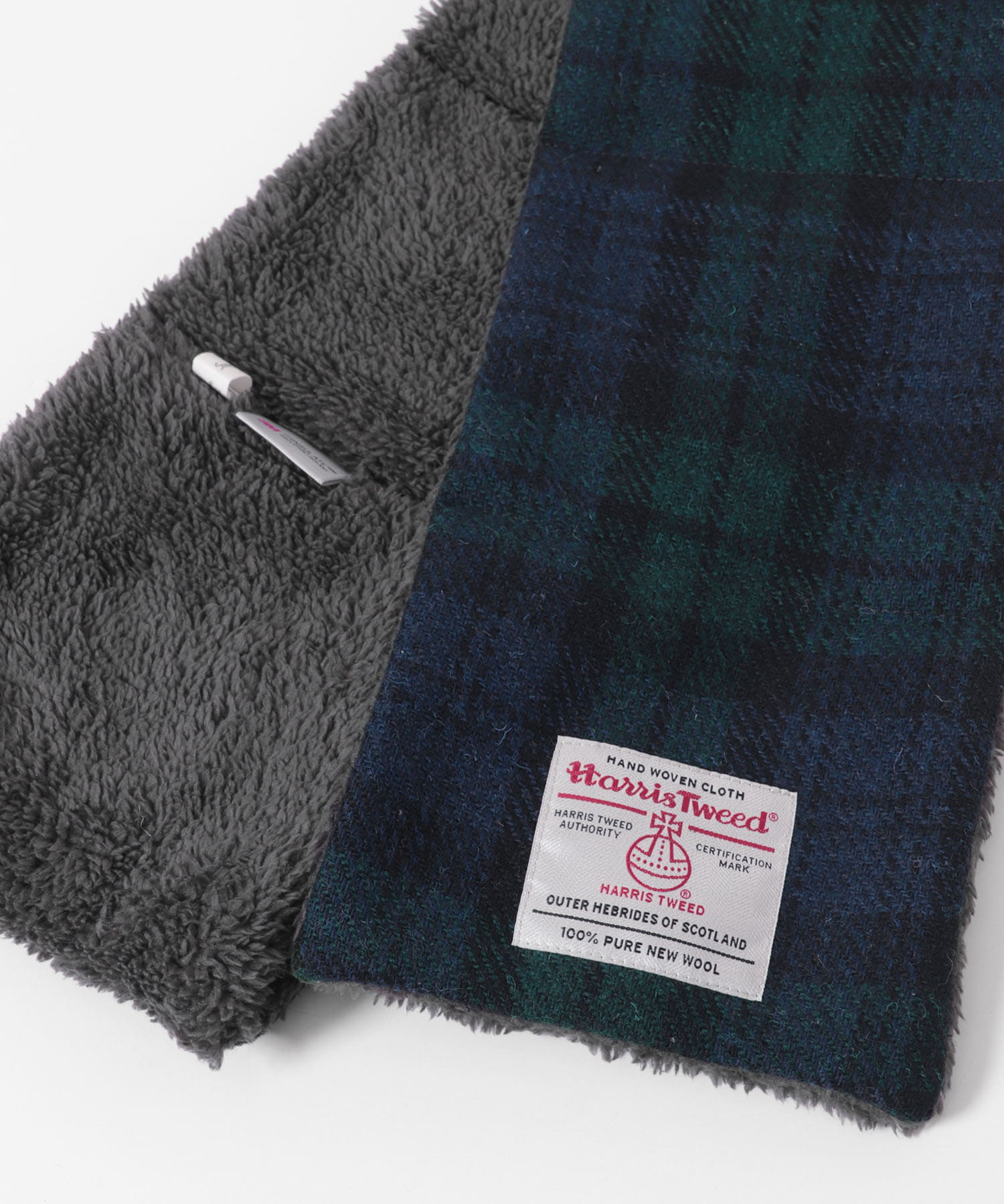 HARRIS TWEED中綿マフラー ネイビー One