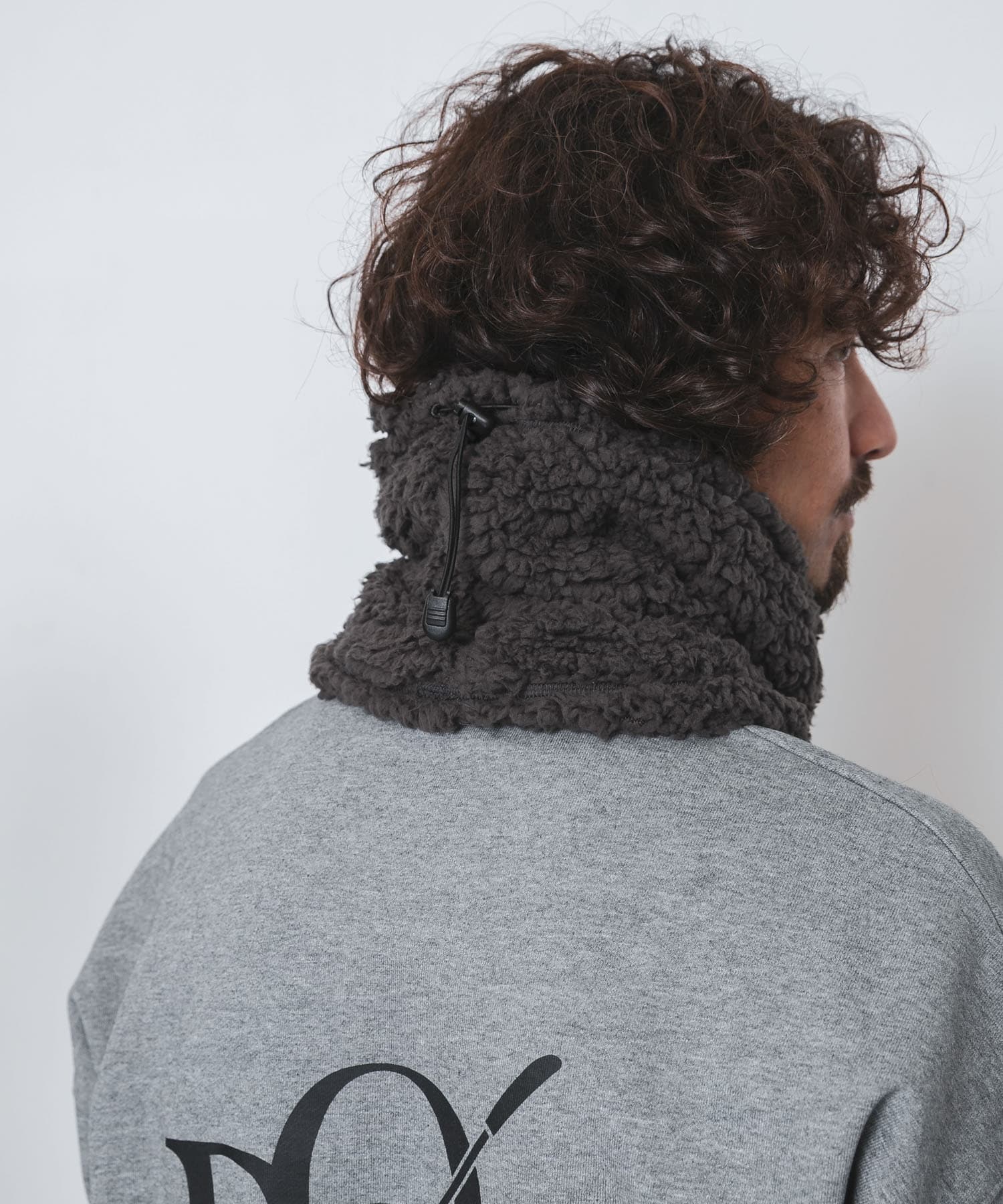 OOPS　ボアネックウォーマー チャコール One