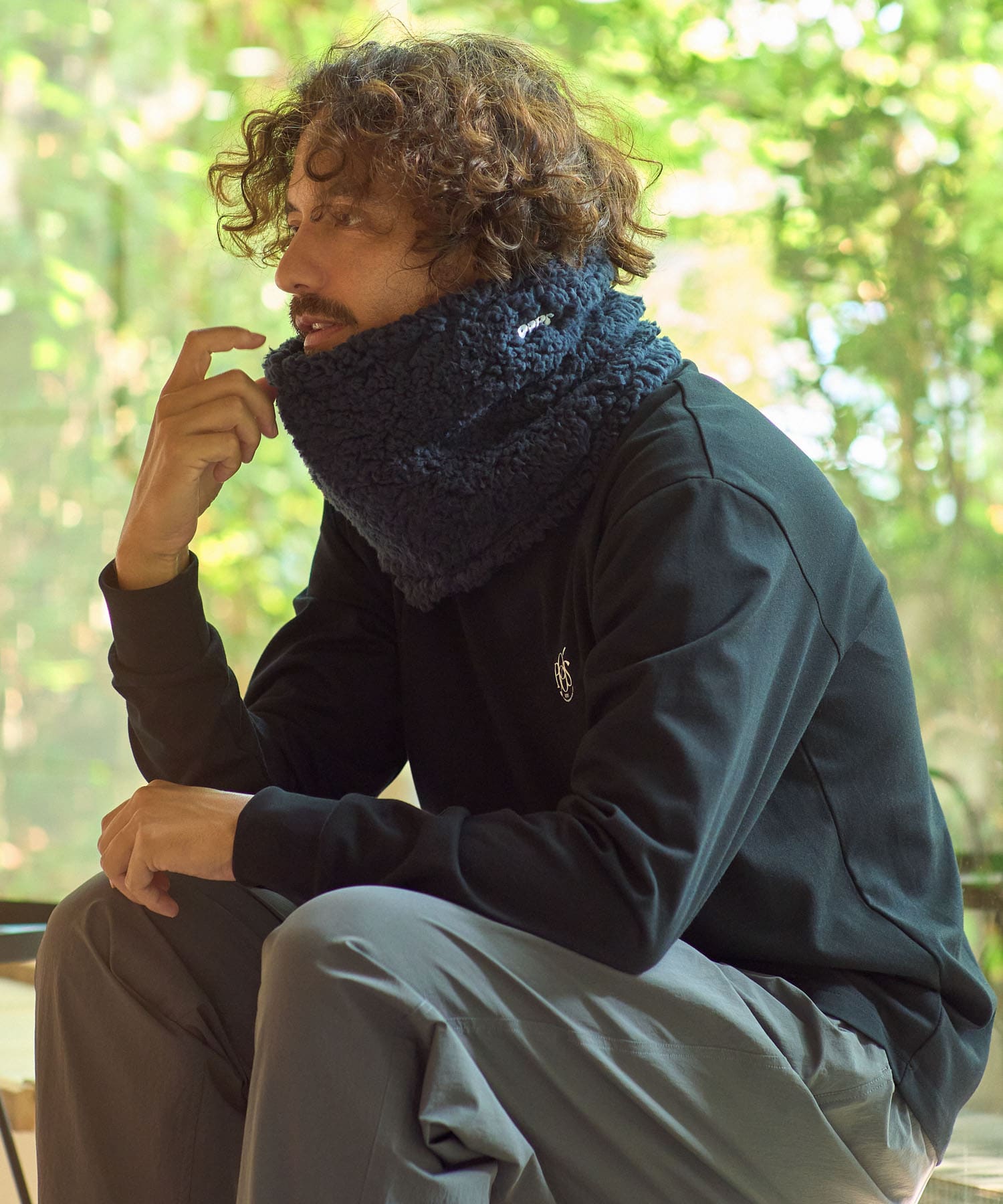 OOPS　ボアネックウォーマー ネイビー One