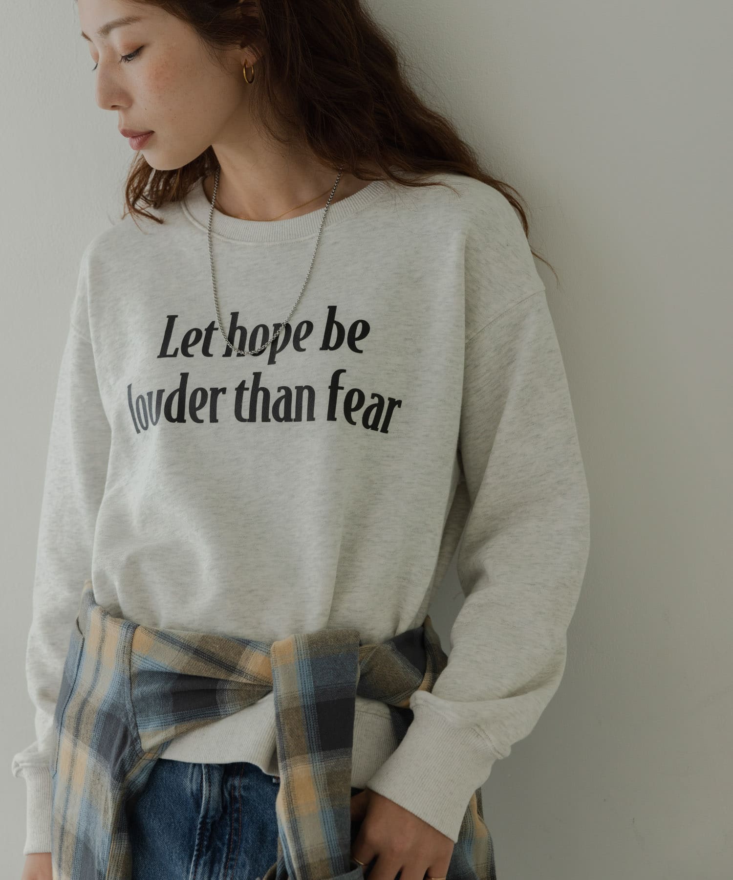 メッセージロゴスウェットプルオーバー