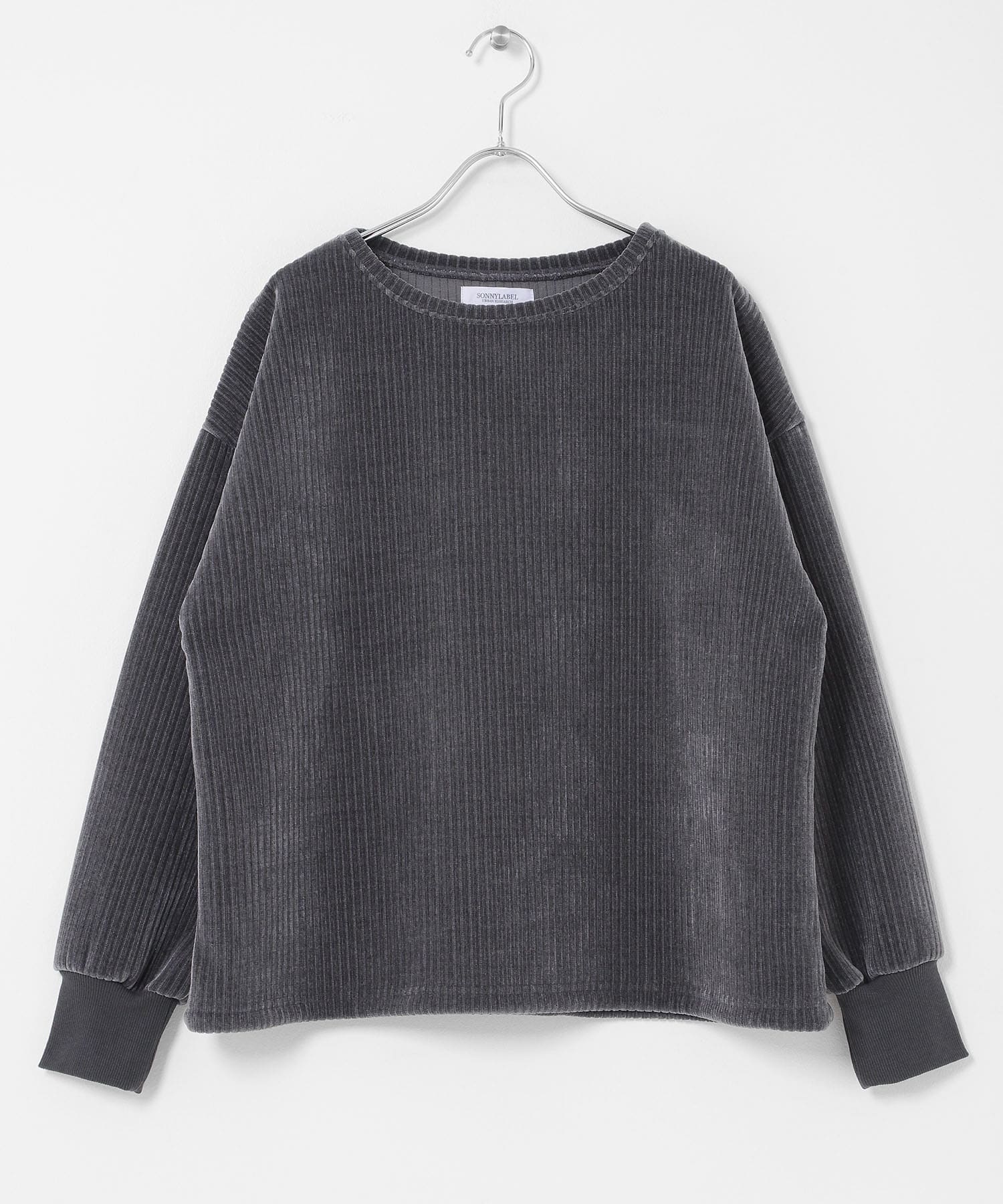 モールコーデュロイドロストプルオーバー チャコールグレー Free