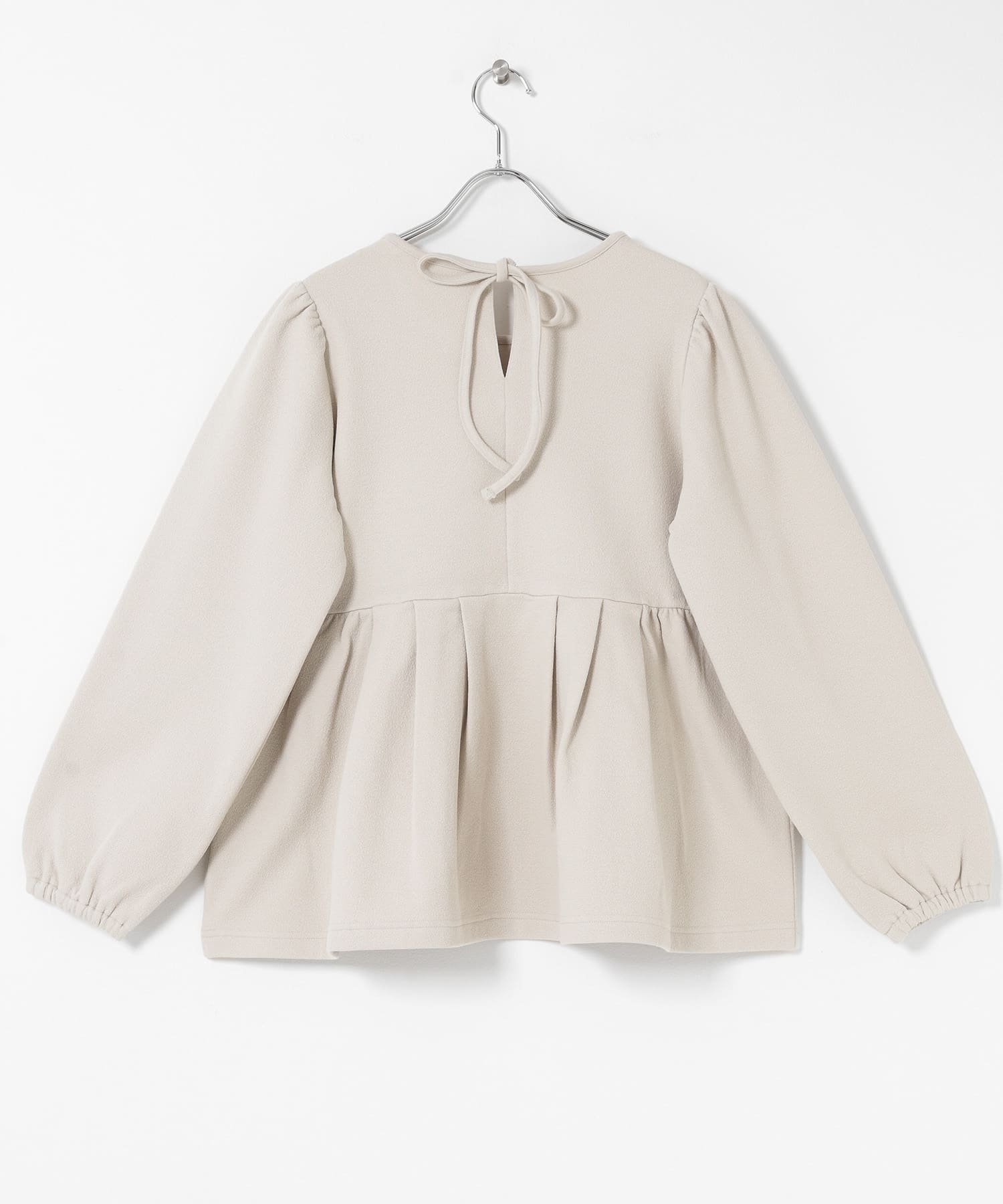 ペプラムダンボールカットプルオーバー ライトグレー Free