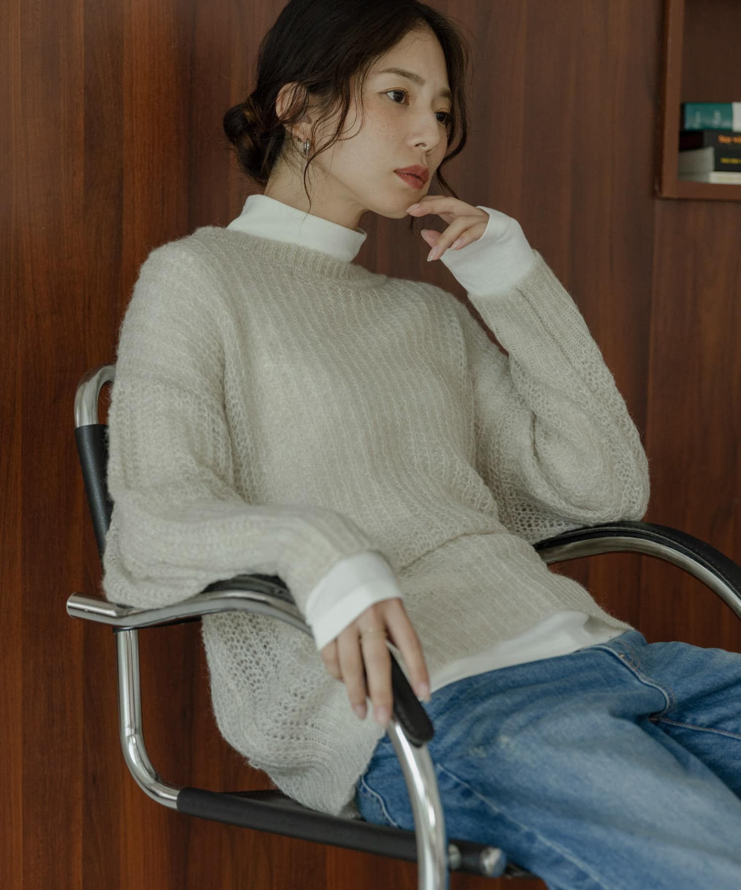 『UR TECH』蓄熱ハイネックプルオーバー