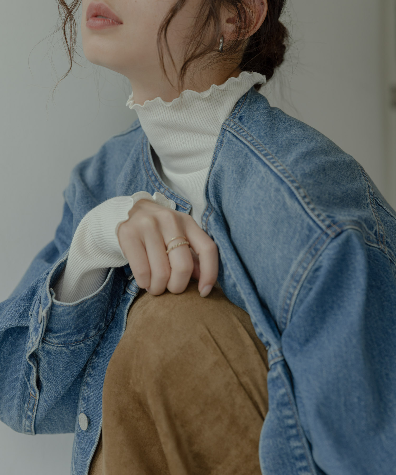 『UR TECH』蓄熱ハイネックメロウプルオーバー