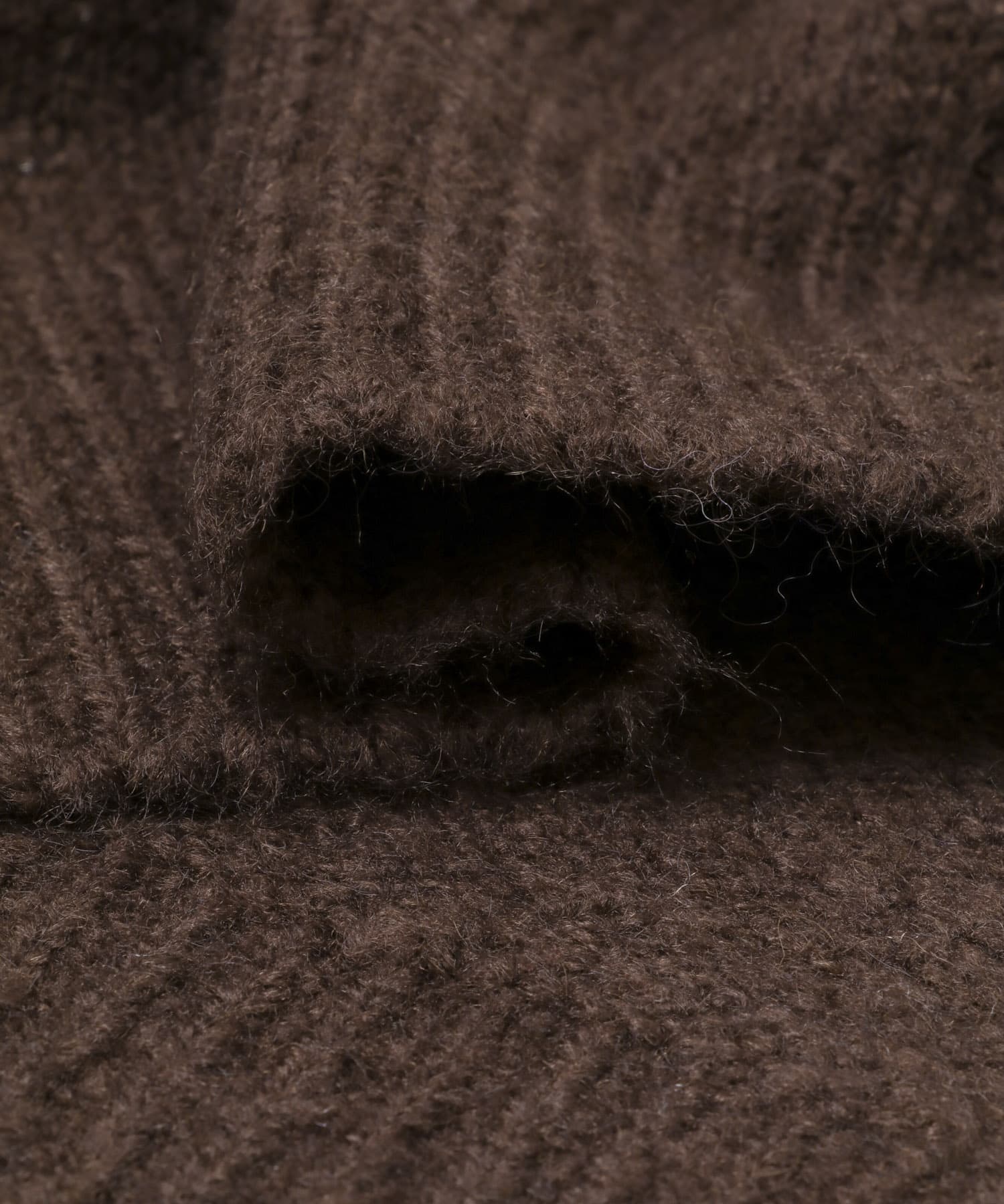 求心柄ニットカーディガン ブラウン Free