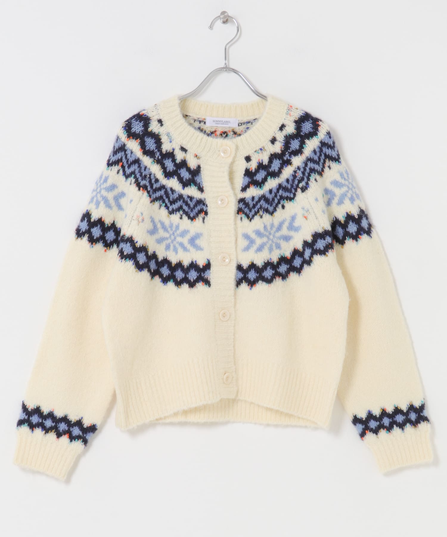 求心柄ニットカーディガン オフ Free