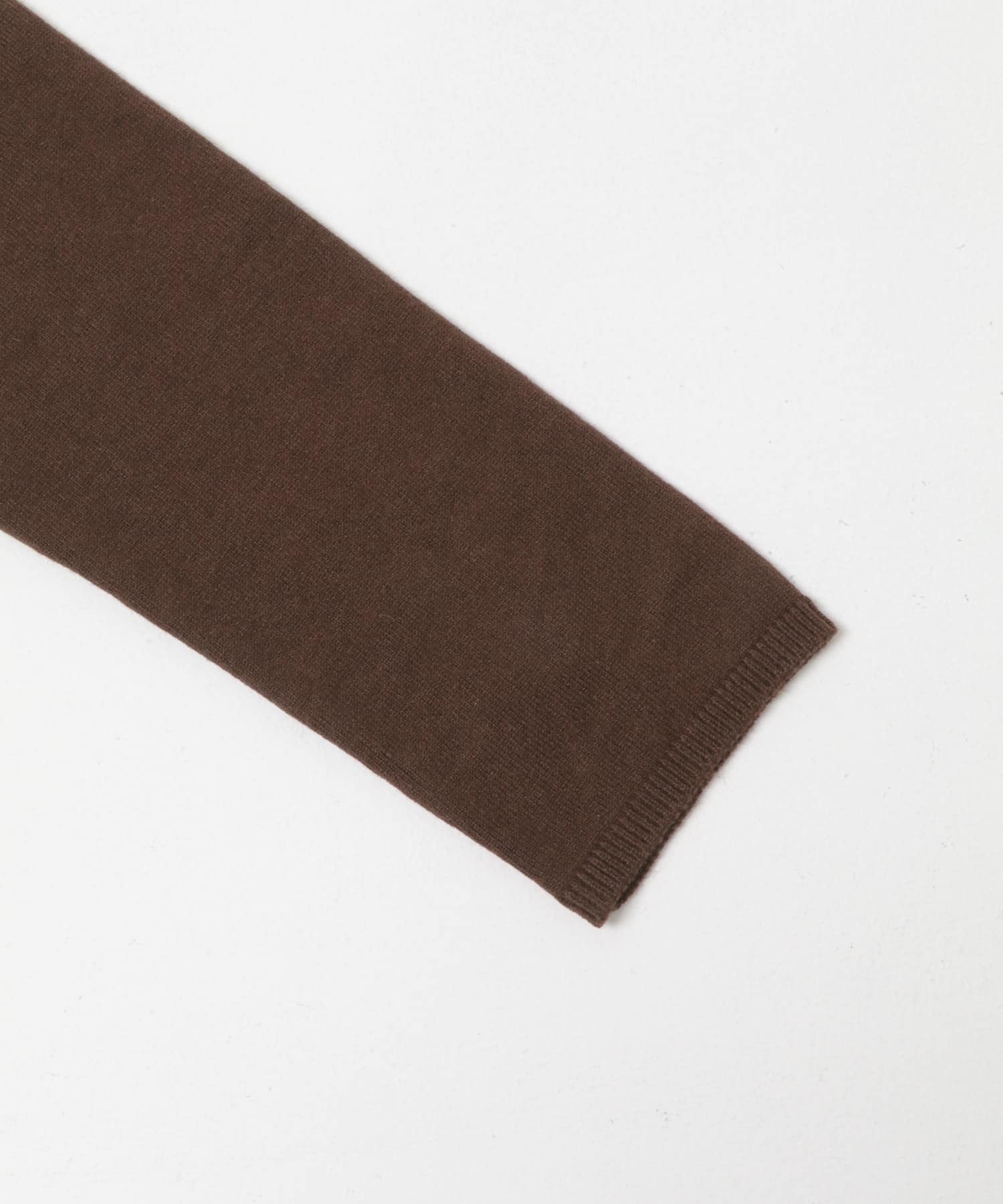 シルク混フリルニットシャツ ブラウン Free