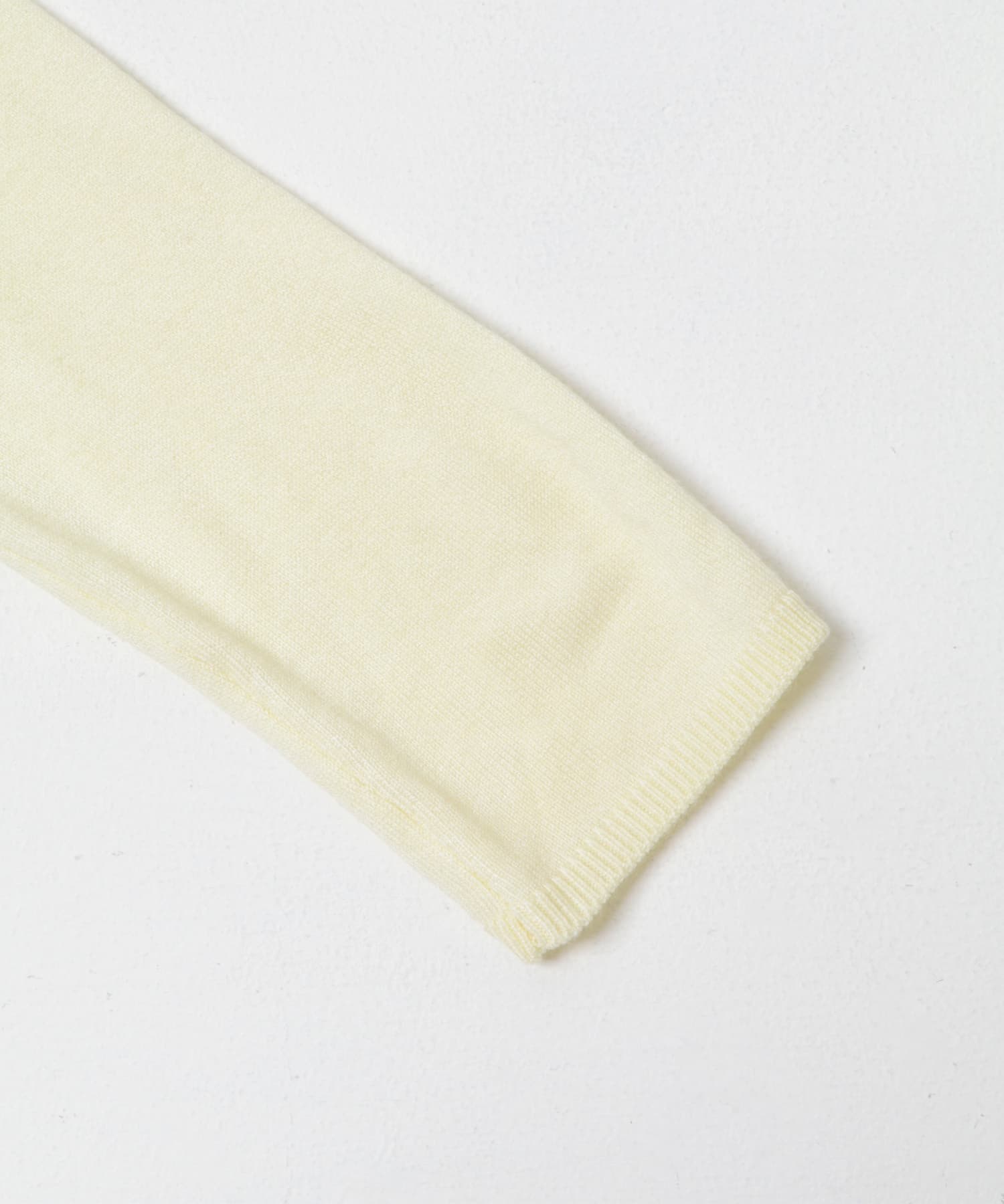 シルク混フリルニットシャツ オフ Free