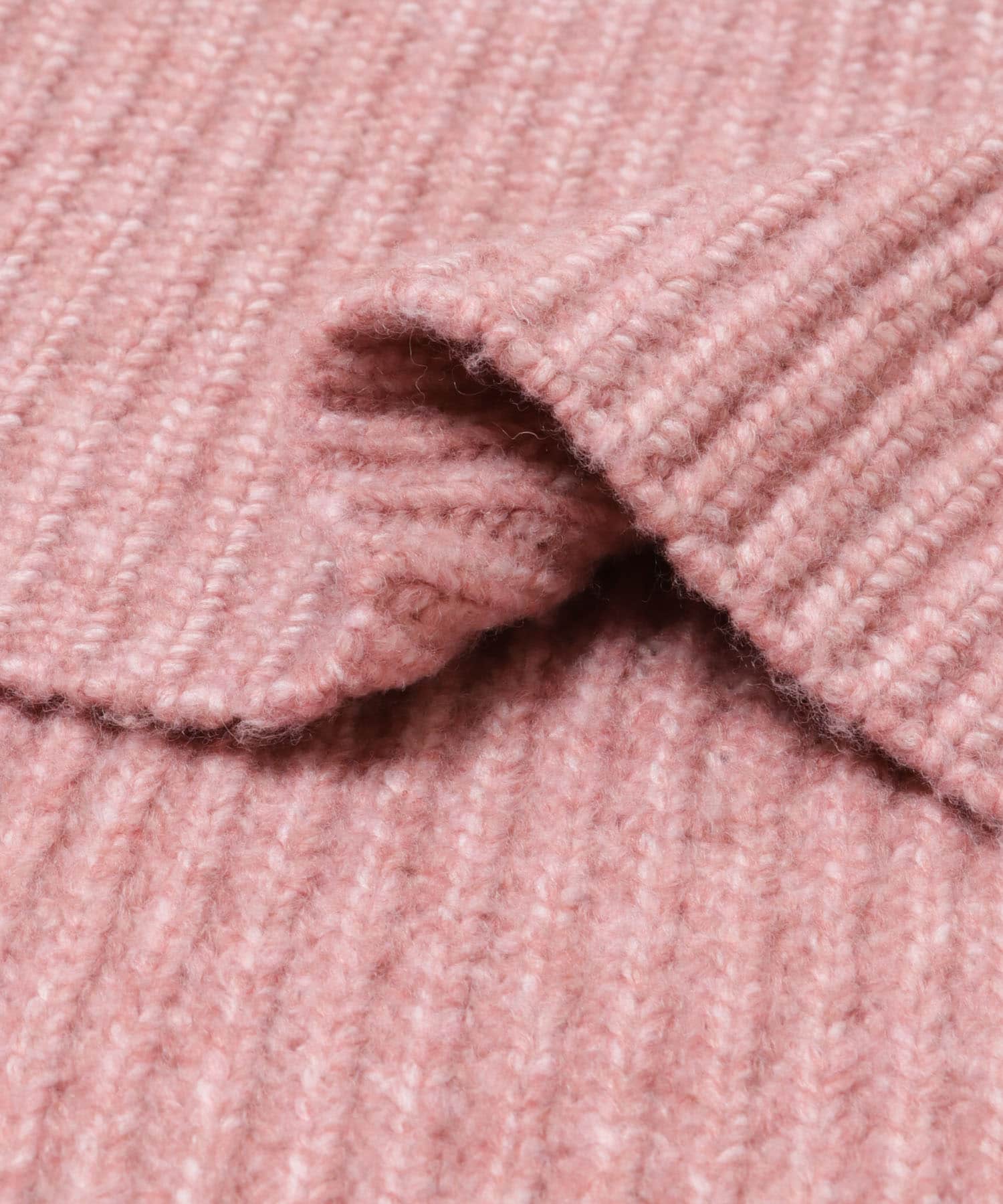 畦切替えニットプルオーバー ピンク Free