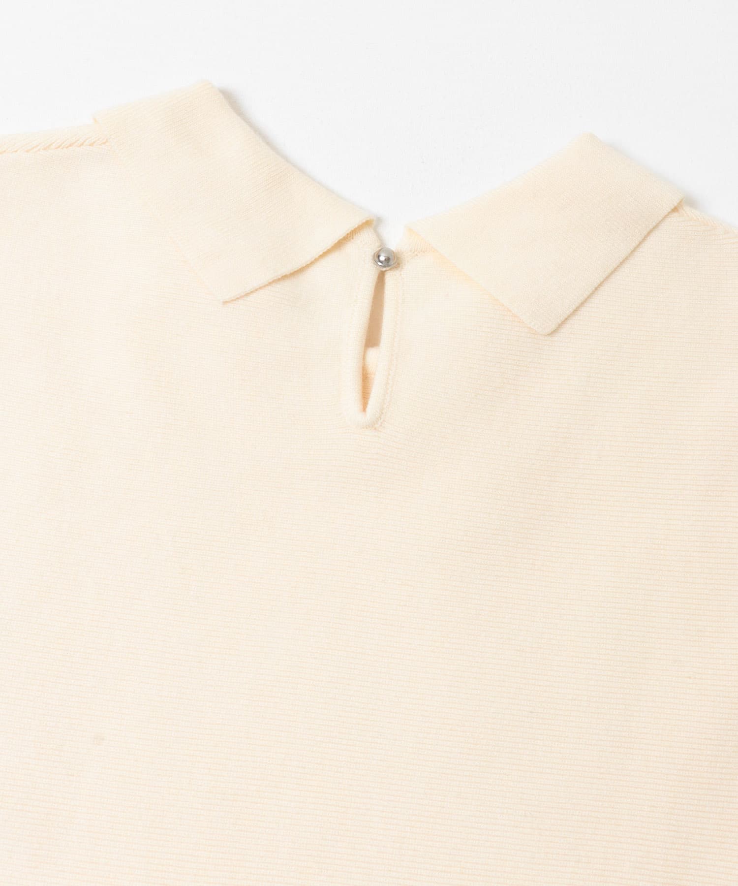 『WEB限定』襟付きペプラムニットプルオーバー オフ Free