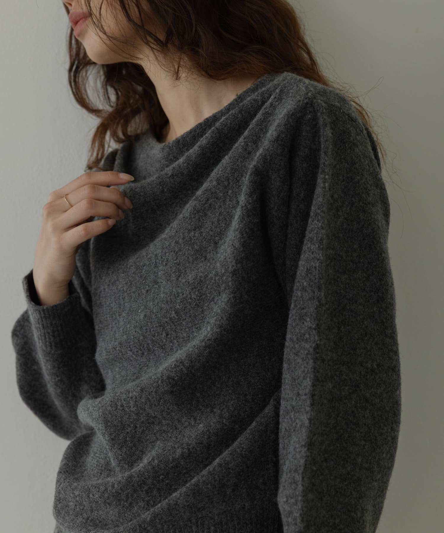『WEB限定』ドレープニットプルオーバー