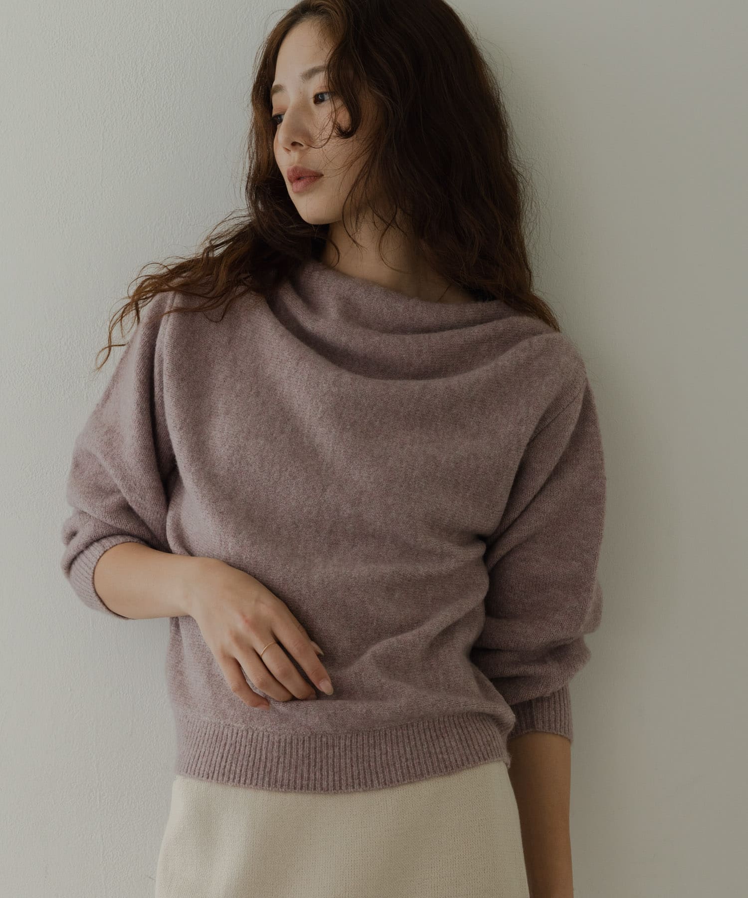 『WEB限定』ドレープニットプルオーバー
