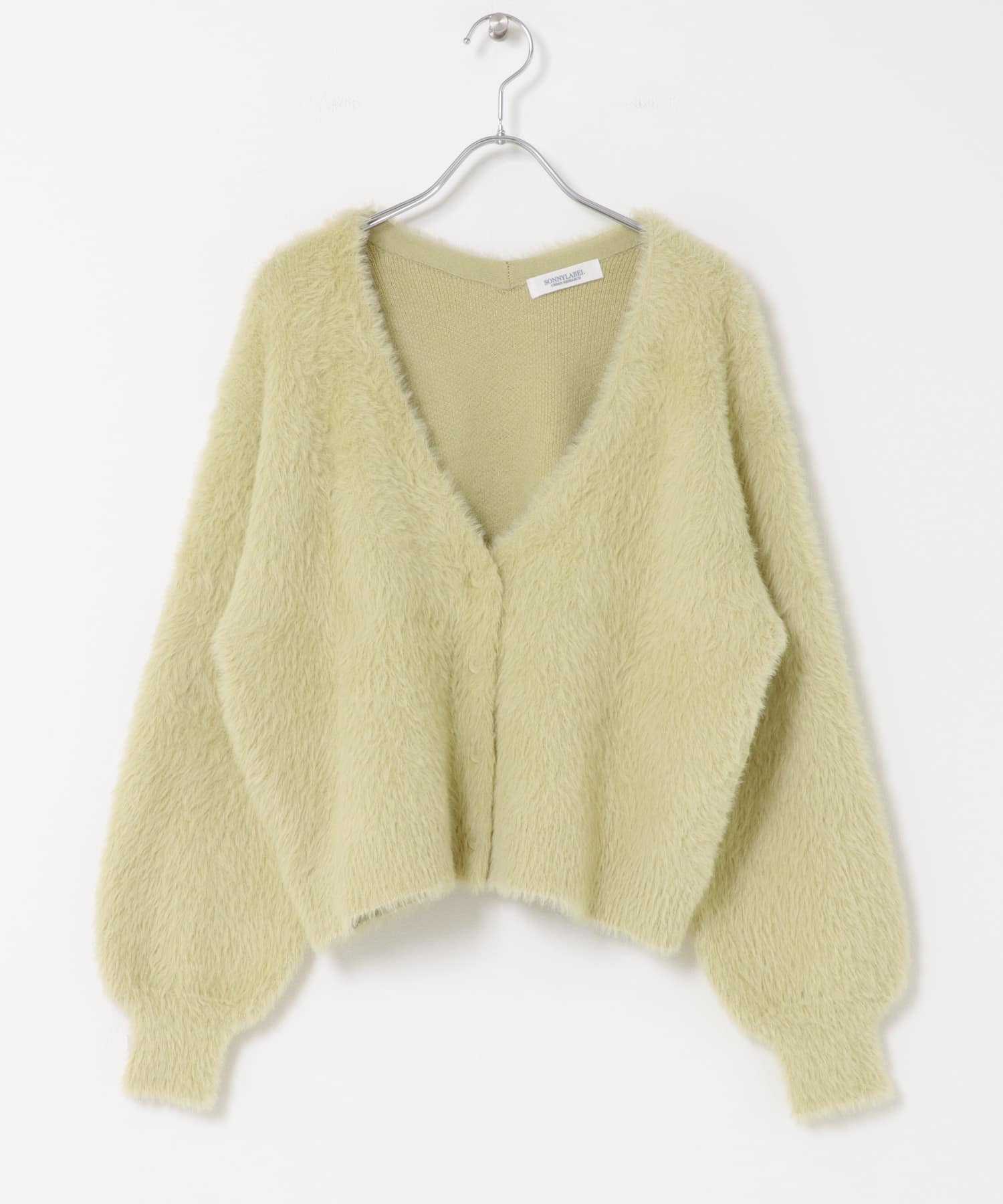 フェザーダブルフェイスカーディガン ミント FREE