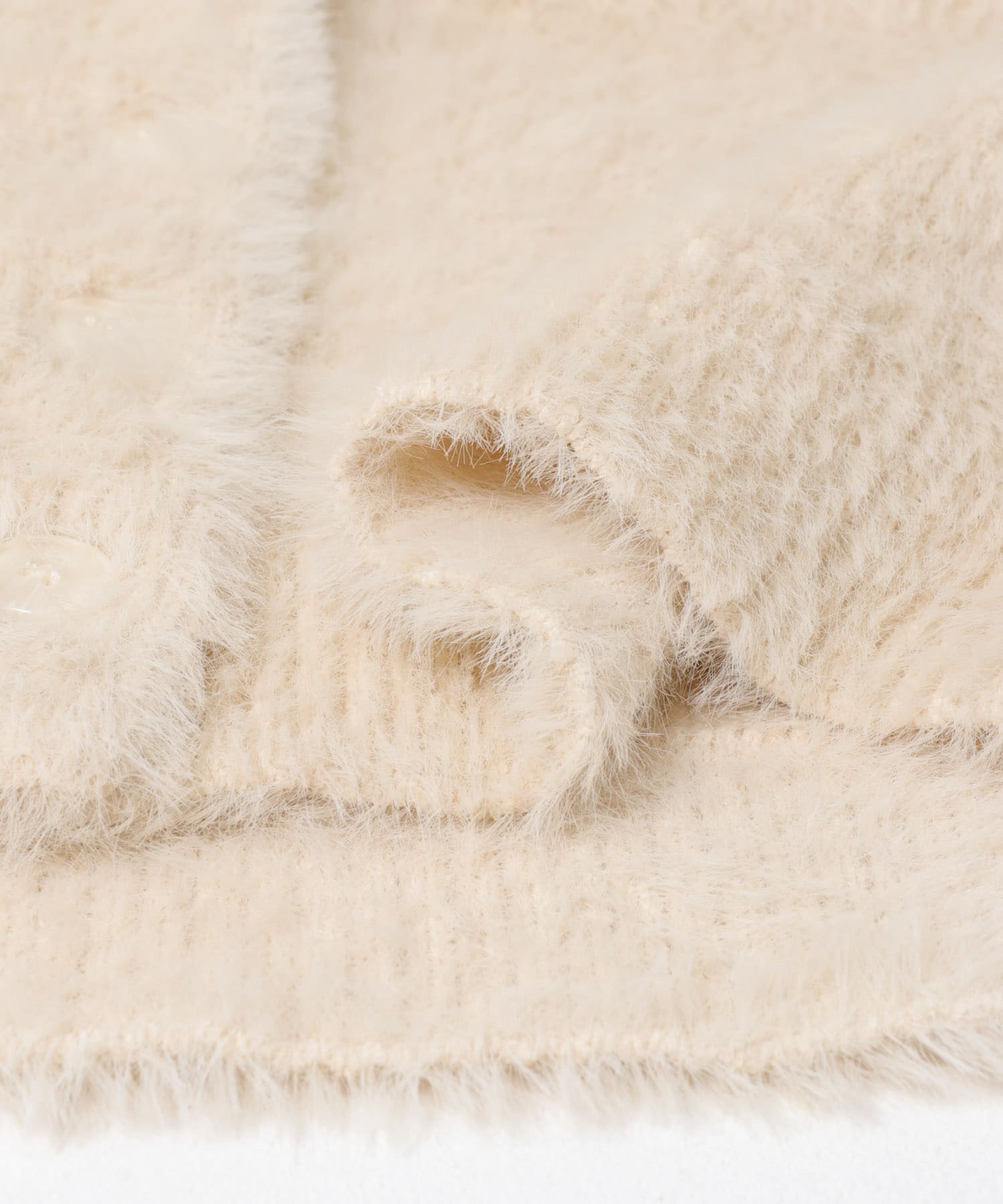 フェザーダブルフェイスカーディガン アイボリー FREE