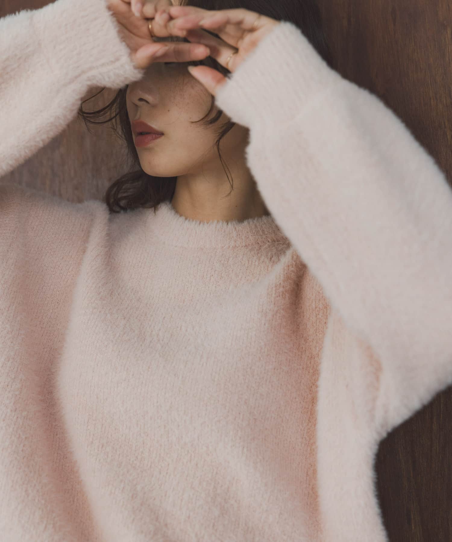 ミニフェザーWフェイスニットプルオーバー