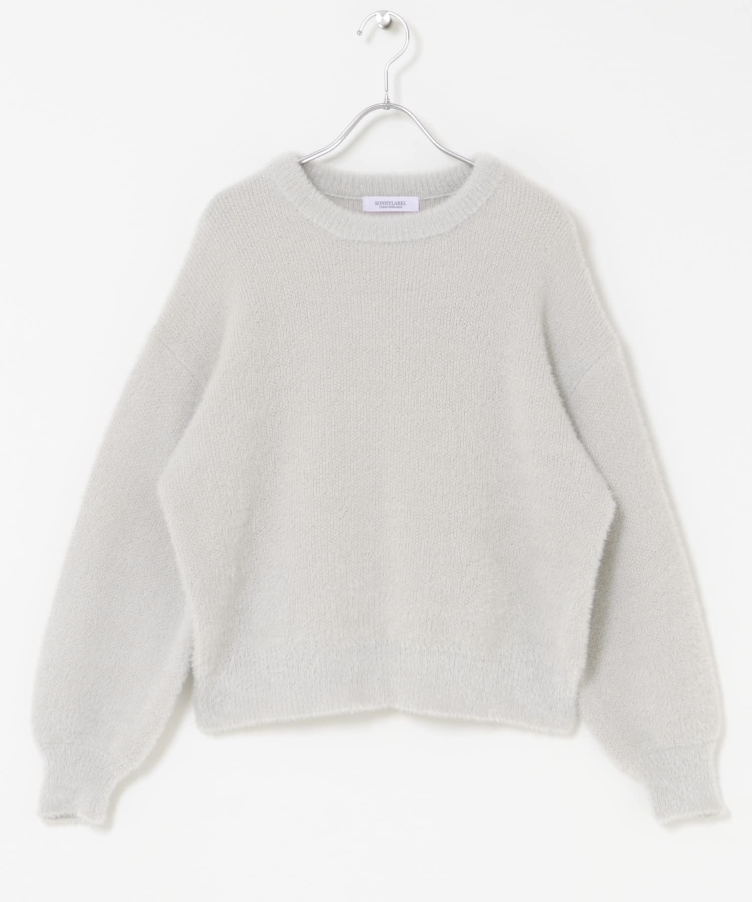 ミニフェザーWフェイスニットプルオーバー L.グレー Free