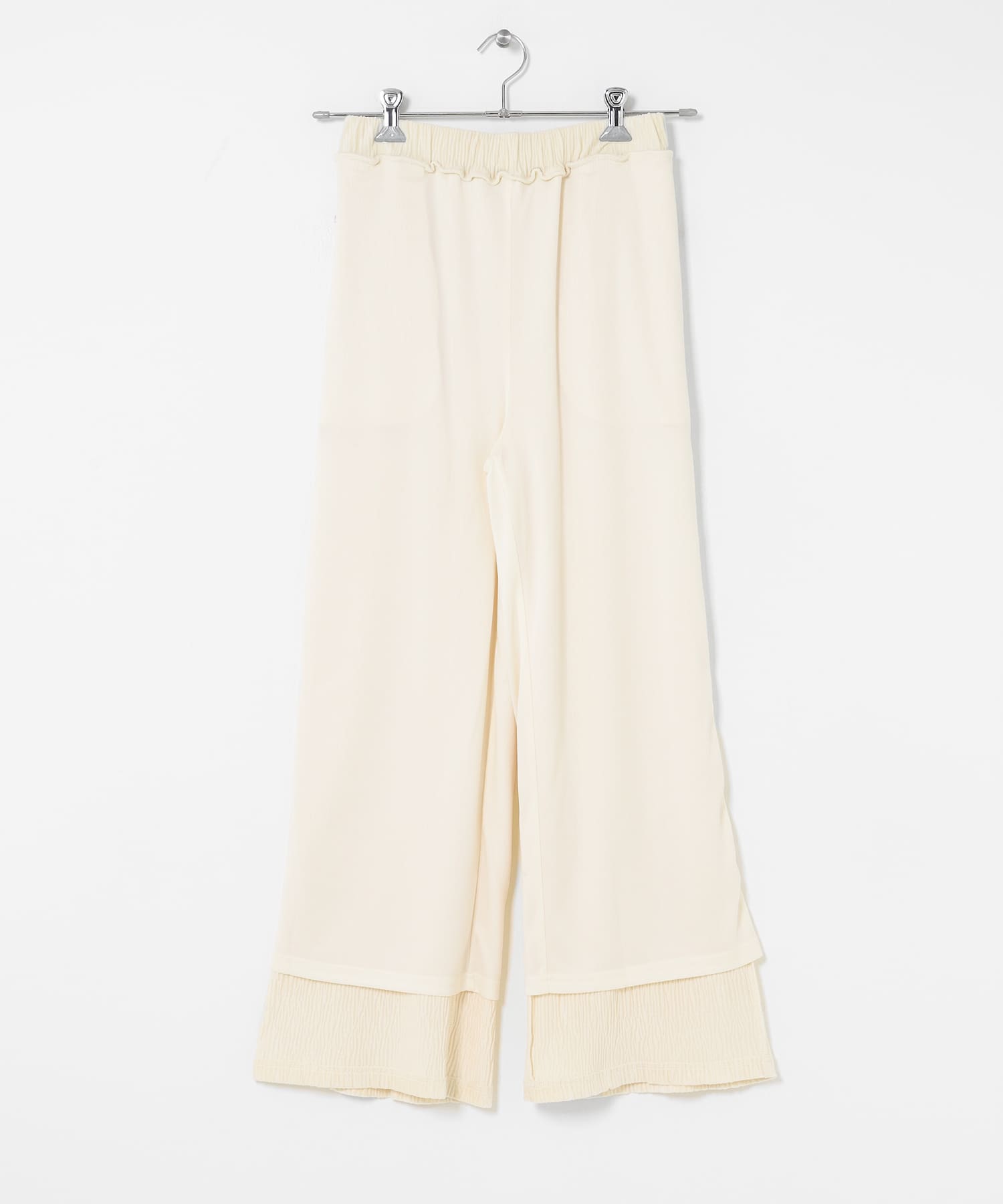 ベロアプリーツイージーカットパンツ エクリュ Free