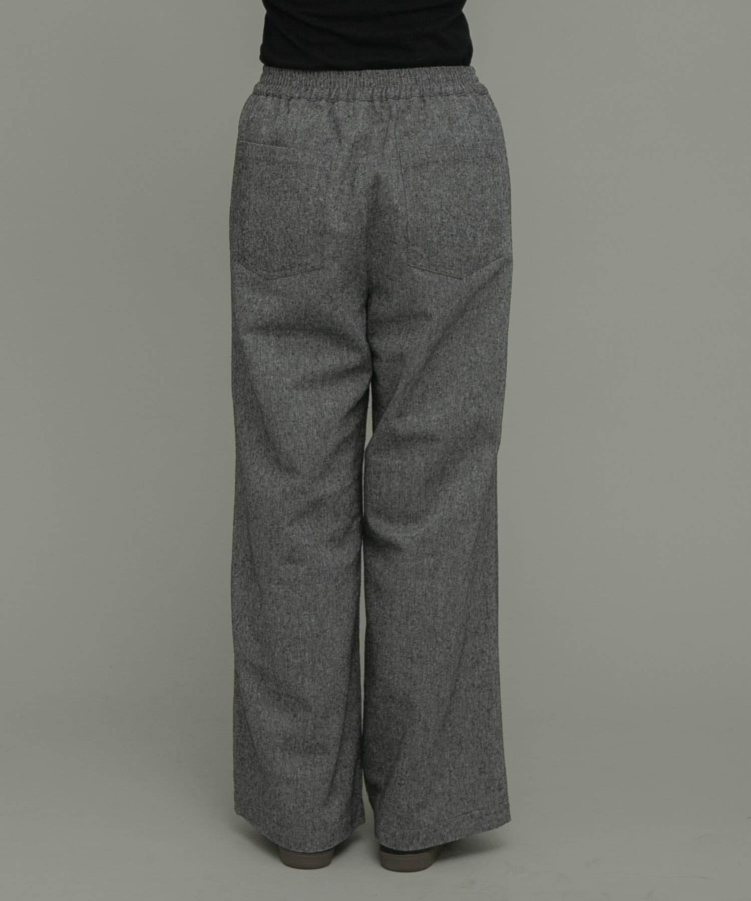 『WEB限定』ツイードイージーパンツ グレー 36