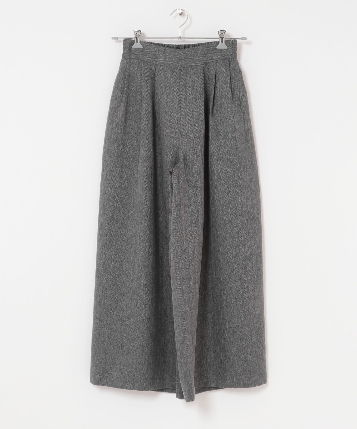 ウォッシャブルワイドタックイージーパンツ グレー系 36