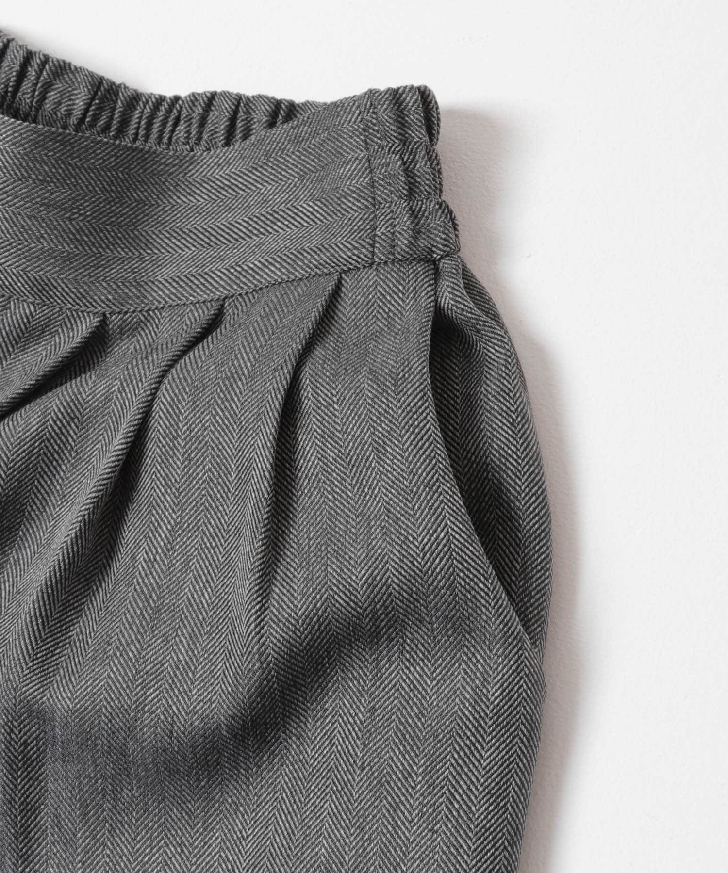 ウォッシャブルワイドタックイージーパンツ グレー系 36