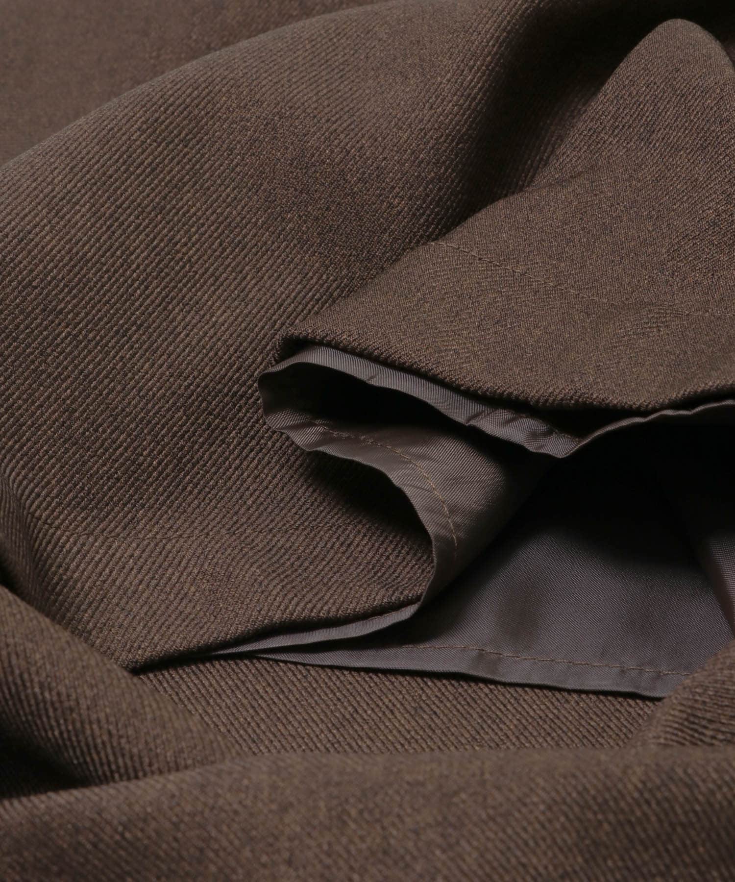 ウォッシャブルワイドタックイージーパンツ ブラウン 36